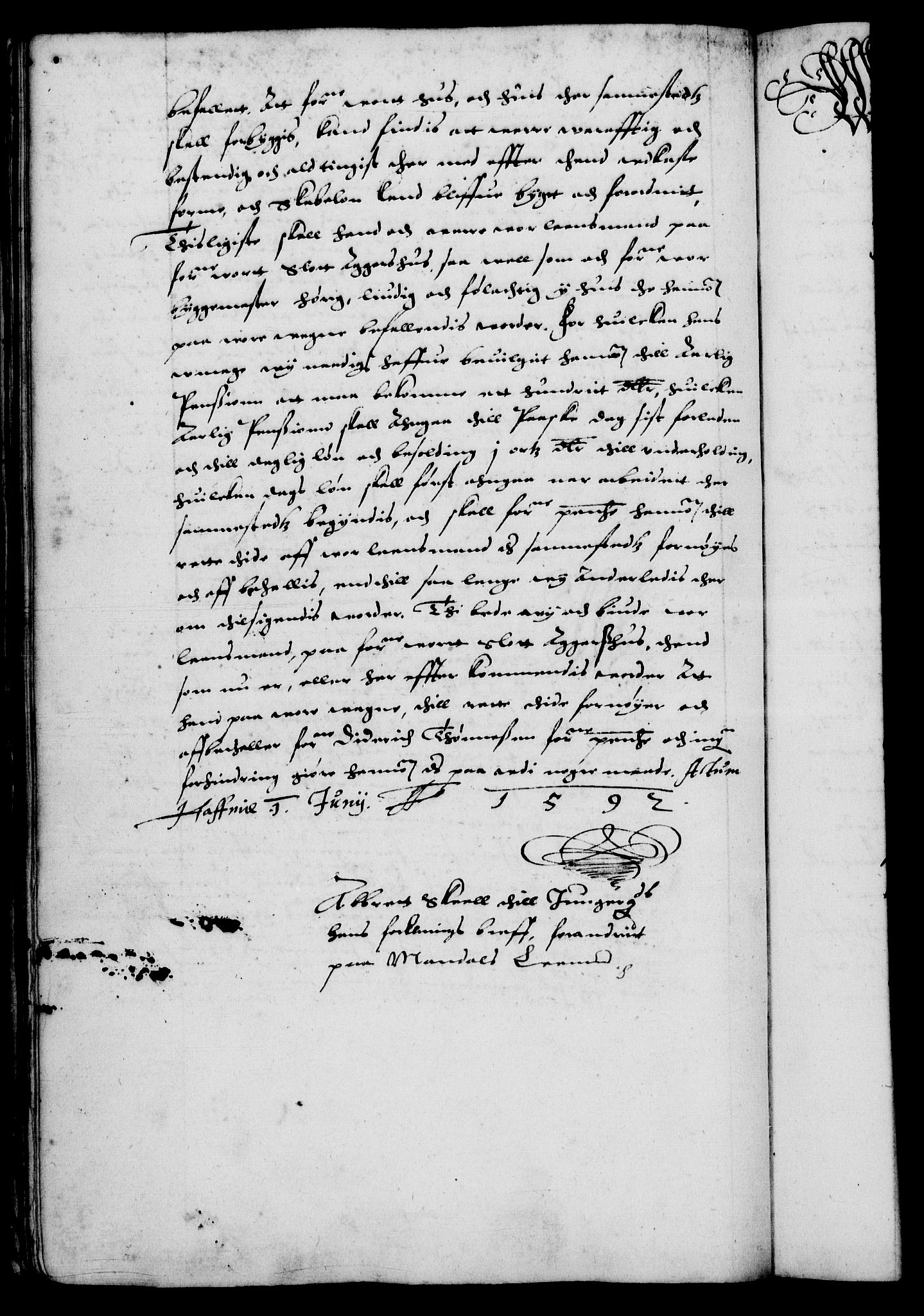 Danske Kanselli 1572-1799, RA/EA-3023/F/Fc/Fca/Fcaa/L0002: Norske registre (mikrofilm), 1588-1596, s. 159b