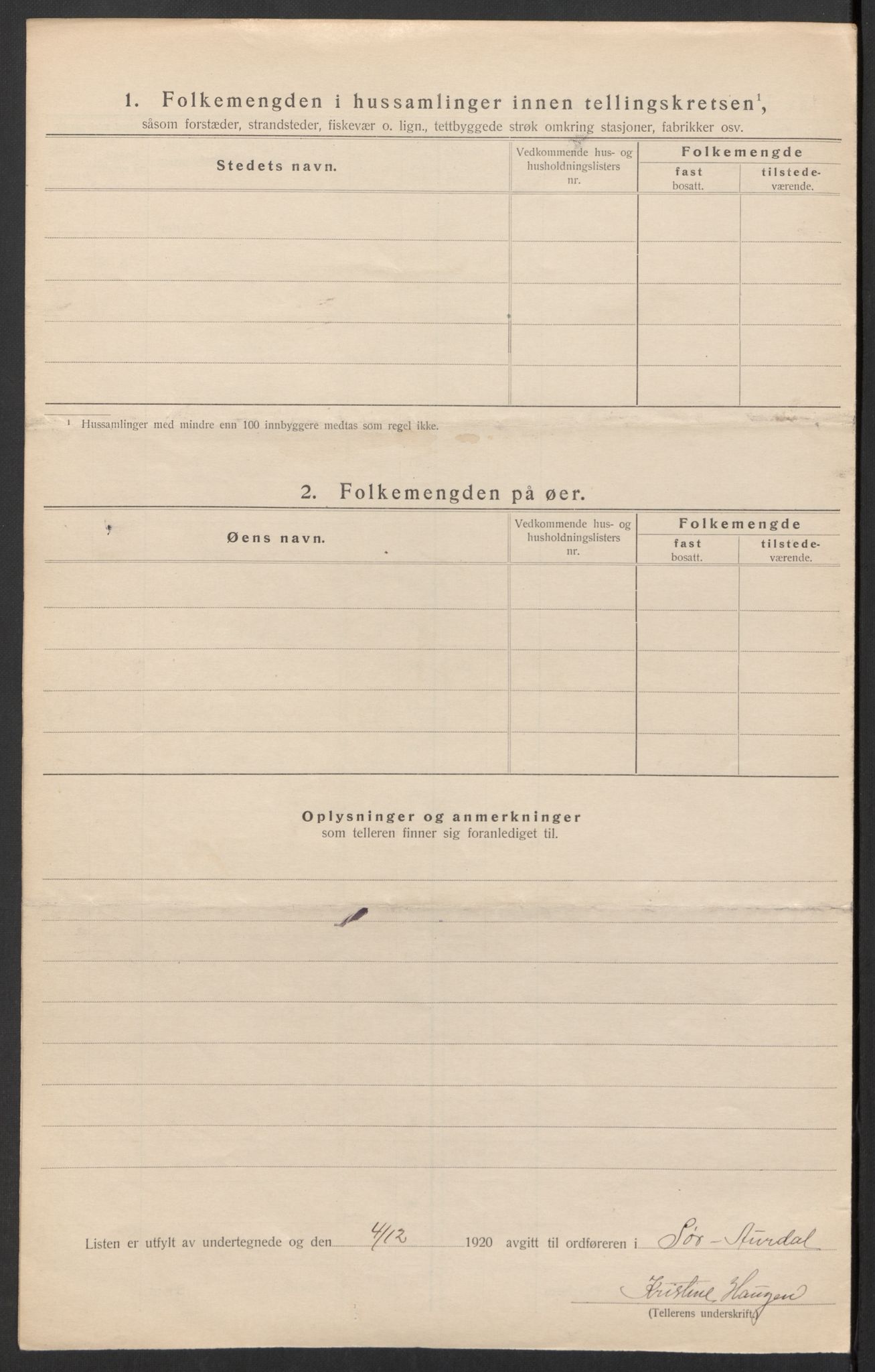 SAH, Folketelling 1920 for 0540 Sør-Aurdal herred, 1920, s. 51