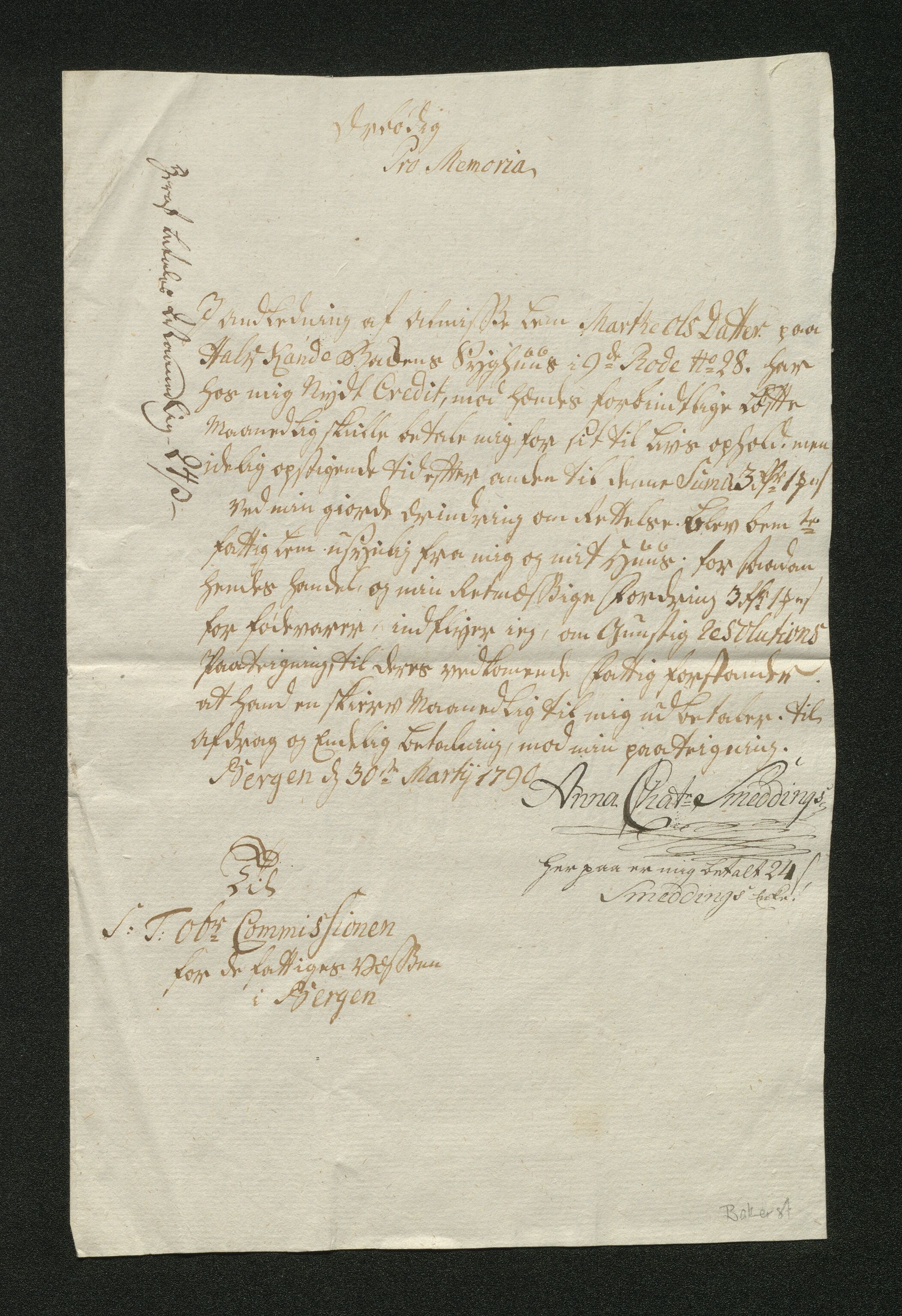 Overfattigkommisjonen i Bergen, AV/SAB-A-89001/F/L0007: Utdelingsbok for fattige i Nykirkesoknet, 1786-1790