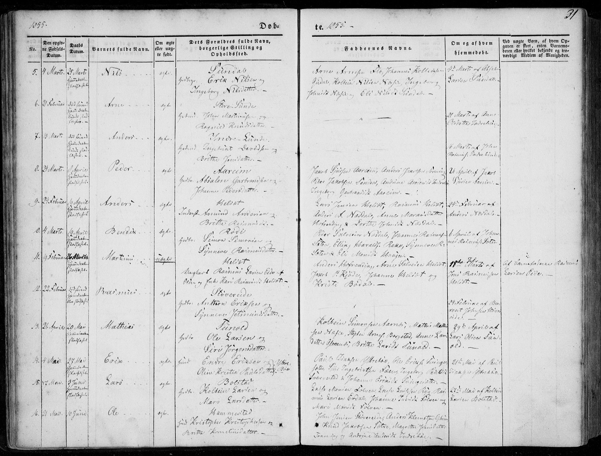 Stryn Sokneprestembete, AV/SAB-A-82501: Ministerialbok nr. A 2, 1844-1861, s. 31