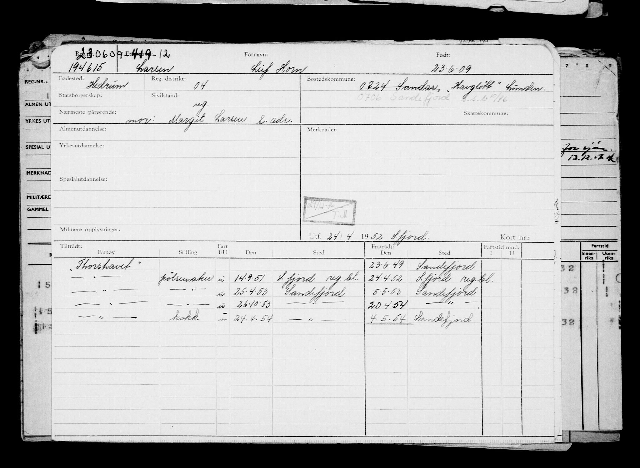 Direktoratet for sjømenn, AV/RA-S-3545/G/Gb/L0083: Hovedkort, 1909, s. 824