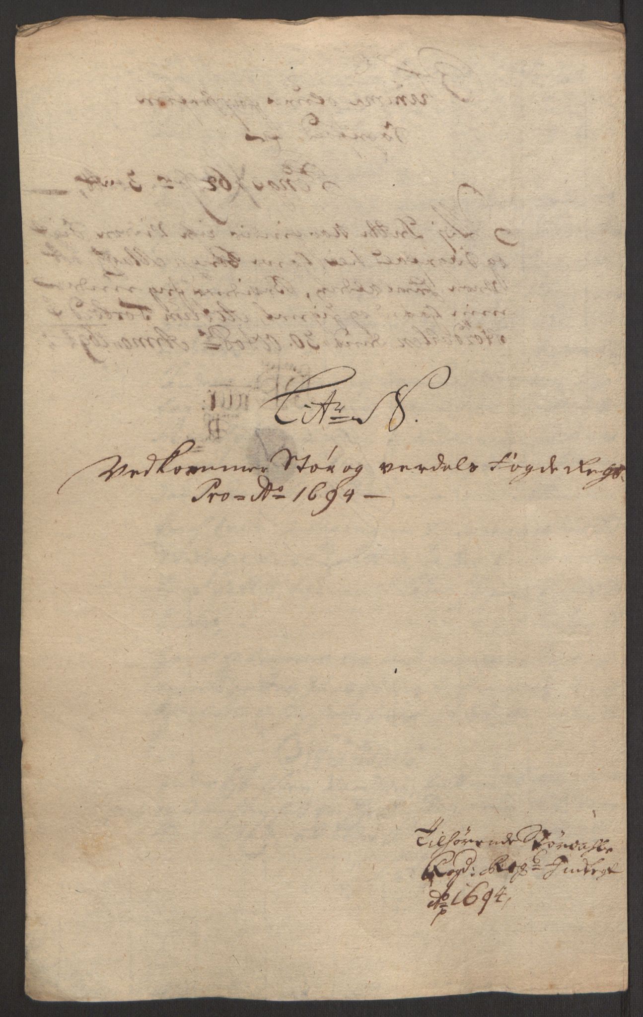 Rentekammeret inntil 1814, Reviderte regnskaper, Fogderegnskap, AV/RA-EA-4092/R62/L4186: Fogderegnskap Stjørdal og Verdal, 1693-1694, s. 252