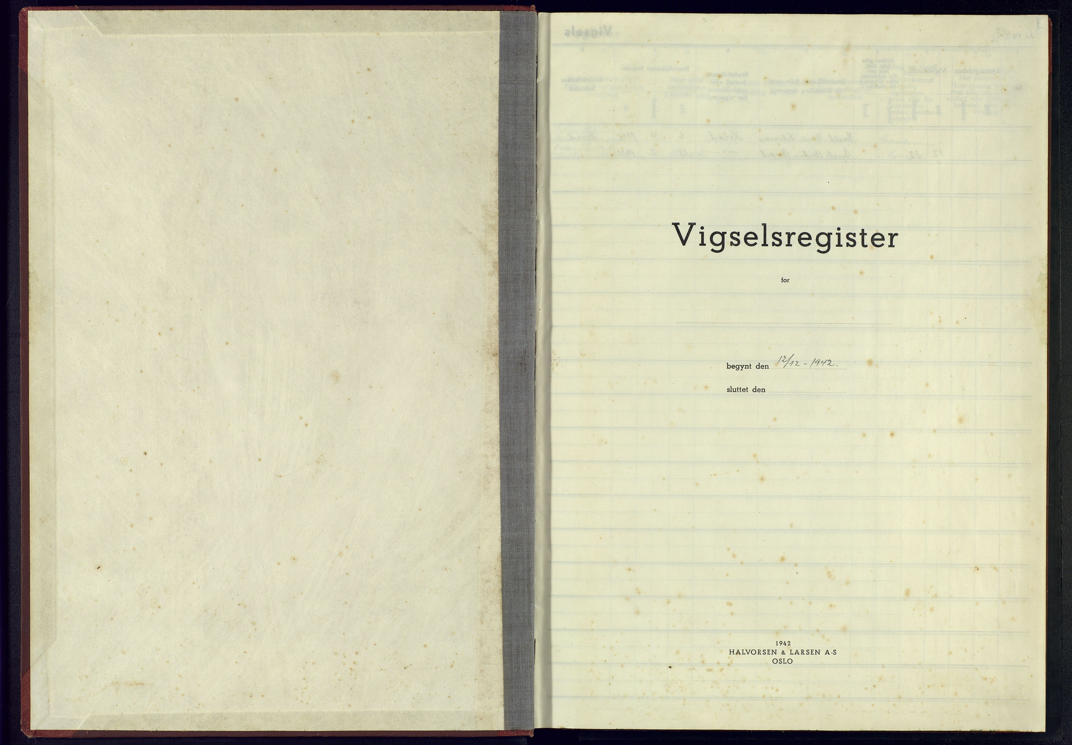 Herad sokneprestkontor, SAK/1111-0018/J/Jb/L0003: Vigselsregister nr. A-VI-4, 1942-1945