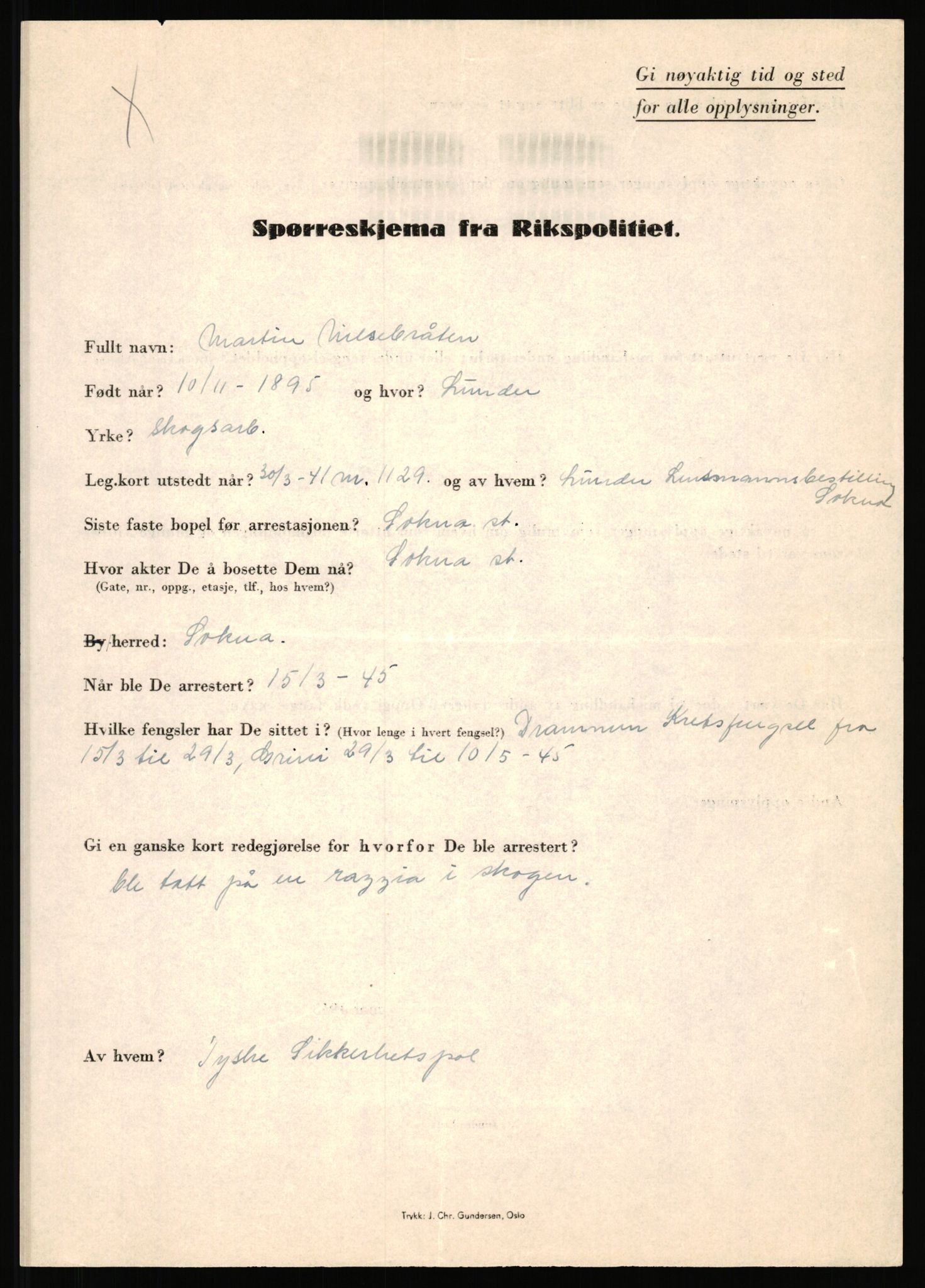 Rikspolitisjefen, AV/RA-S-1560/L/L0012: Mogensen, Øivind - Noraas, Lars, 1940-1945, s. 520