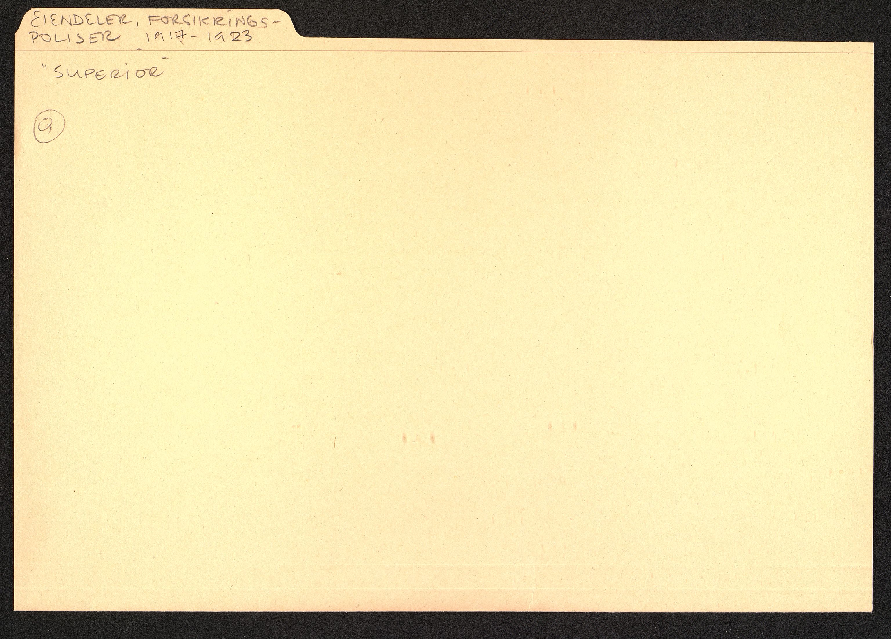 Pa 517 - Superior, AS, VEMU/A-1591/Q/L0001: Eiendomsforvaltning, 1917-1923