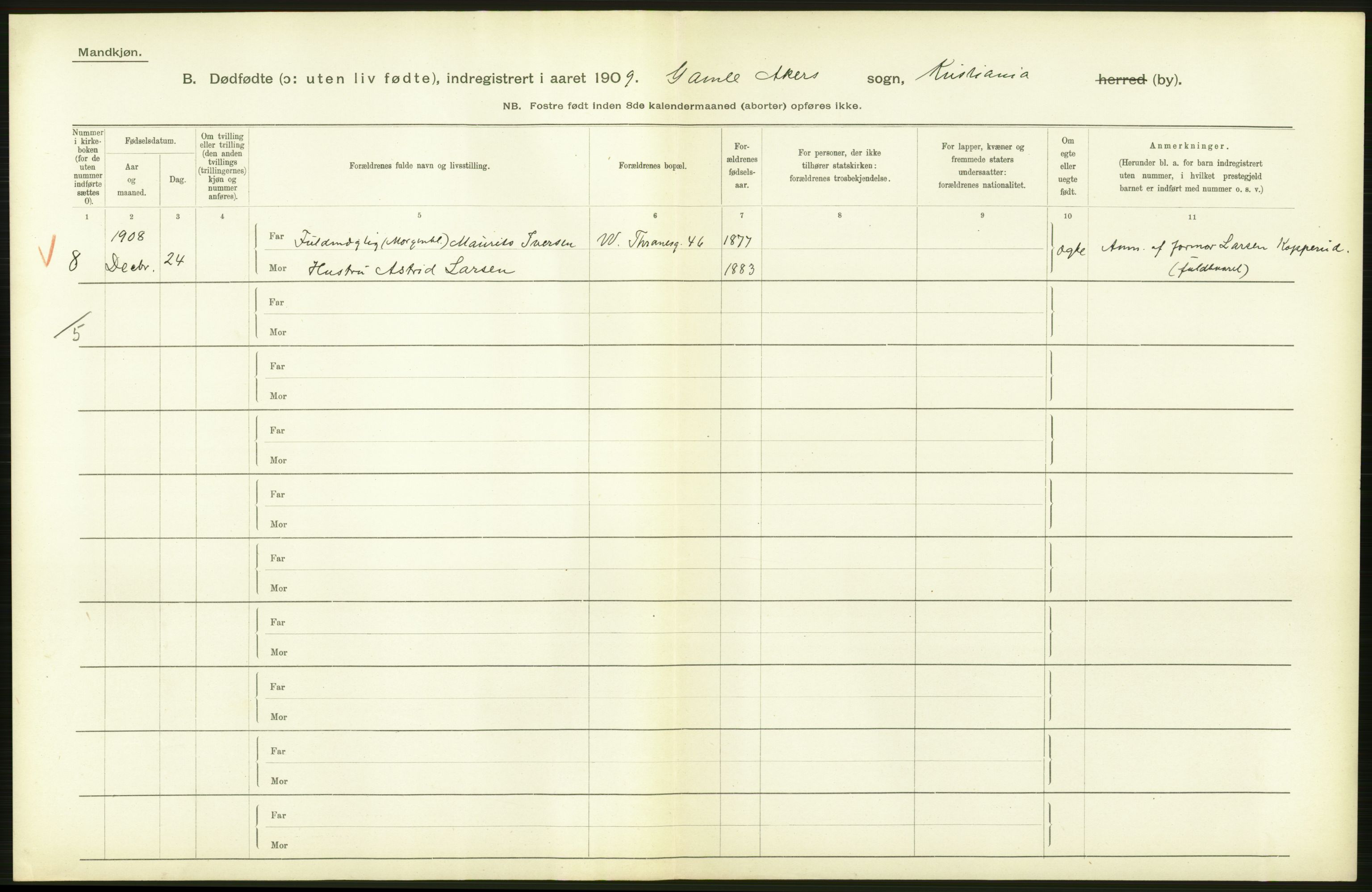 Statistisk sentralbyrå, Sosiodemografiske emner, Befolkning, AV/RA-S-2228/D/Df/Dfa/Dfaf/L0009: Kristiania: Døde, dødfødte., 1908, s. 378