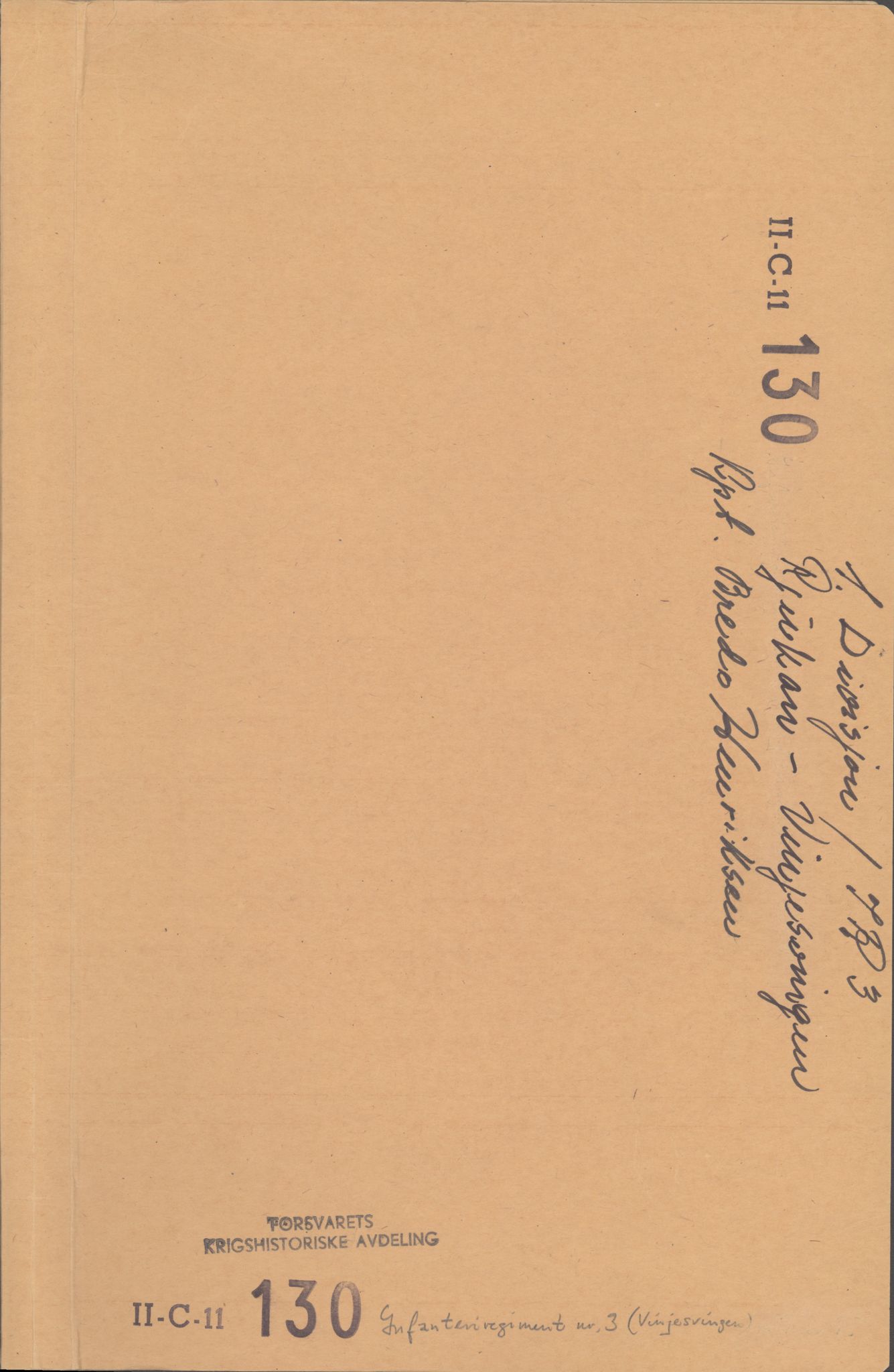 Forsvaret, Forsvarets krigshistoriske avdeling, AV/RA-RAFA-2017/Y/Yb/L0054: II-C-11-130  -  1. Divisjon, 1940, s. 1