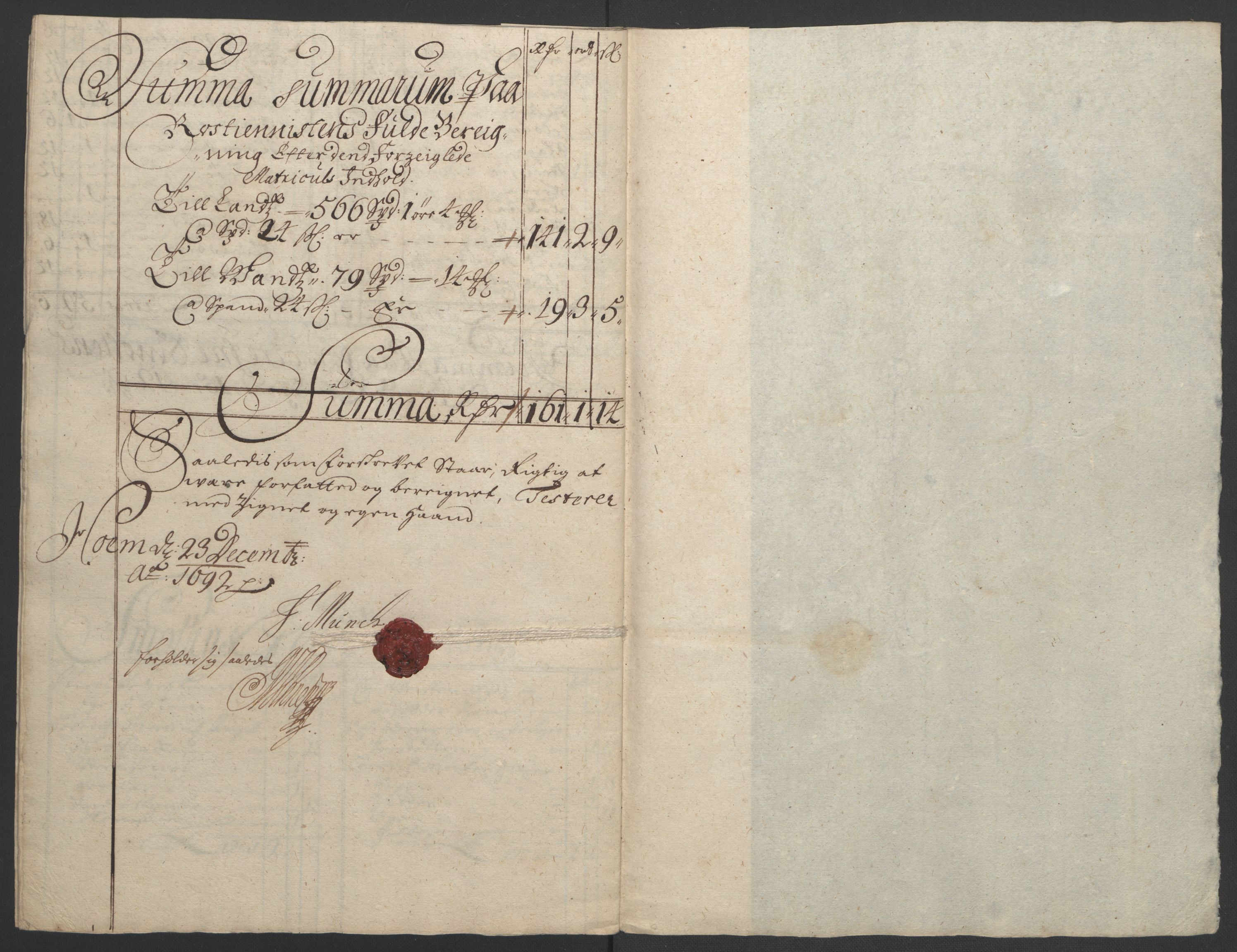 Rentekammeret inntil 1814, Reviderte regnskaper, Fogderegnskap, RA/EA-4092/R56/L3735: Fogderegnskap Nordmøre, 1692-1693, s. 101