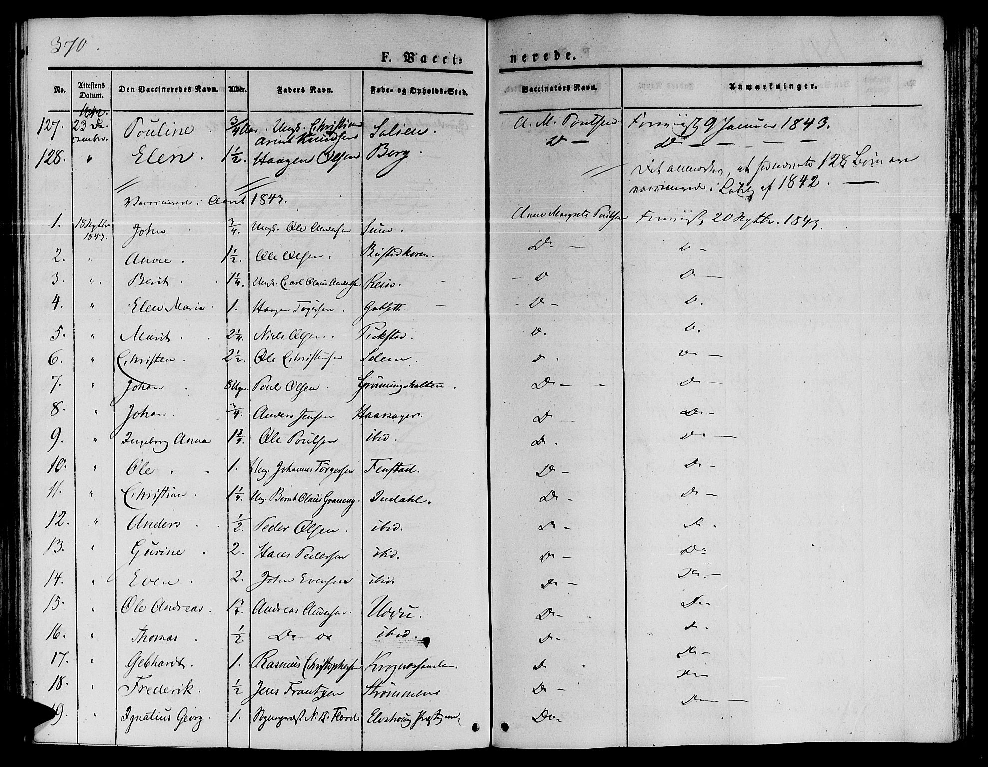 Ministerialprotokoller, klokkerbøker og fødselsregistre - Sør-Trøndelag, SAT/A-1456/646/L0610: Ministerialbok nr. 646A08, 1837-1847, s. 370a