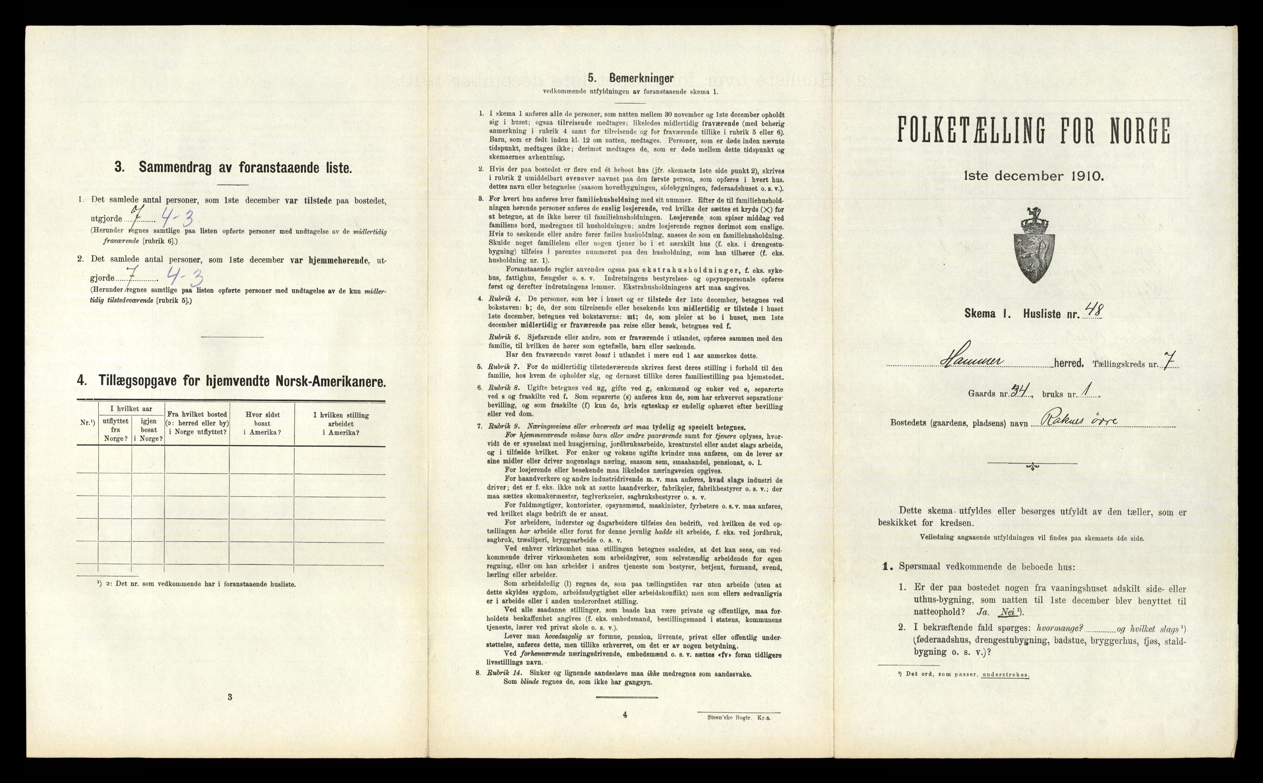 RA, Folketelling 1910 for 1254 Hamre herred, 1910, s. 532