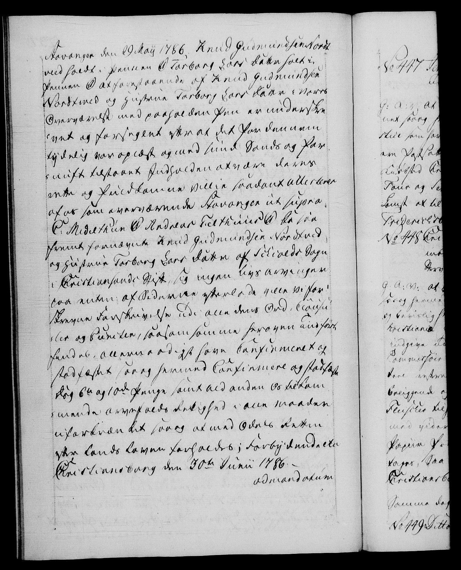 Danske Kanselli 1572-1799, RA/EA-3023/F/Fc/Fca/Fcaa/L0051: Norske registre, 1786-1787, s. 237b