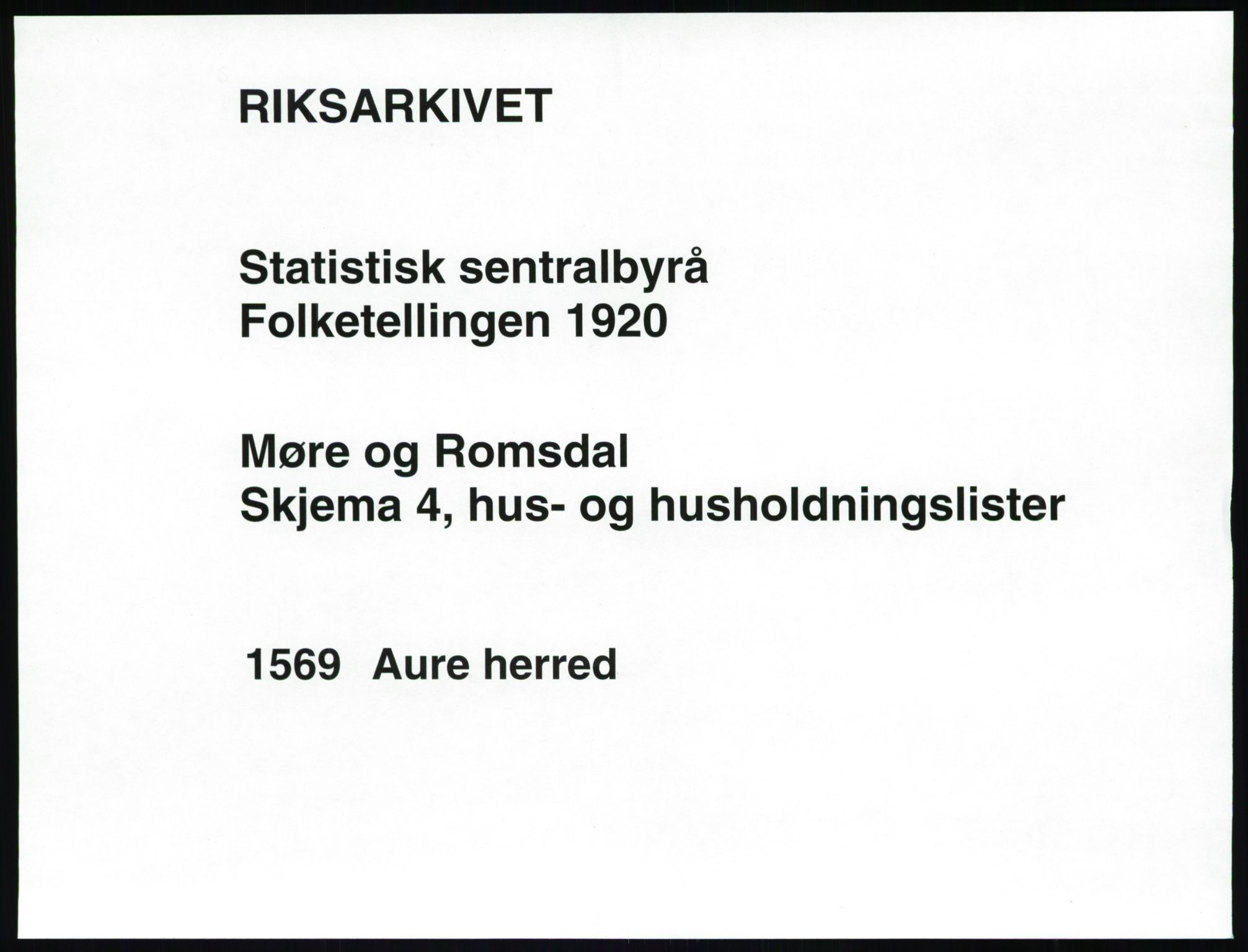 SAT, Folketelling 1920 for 1569 Aure herred, 1920, s. 50