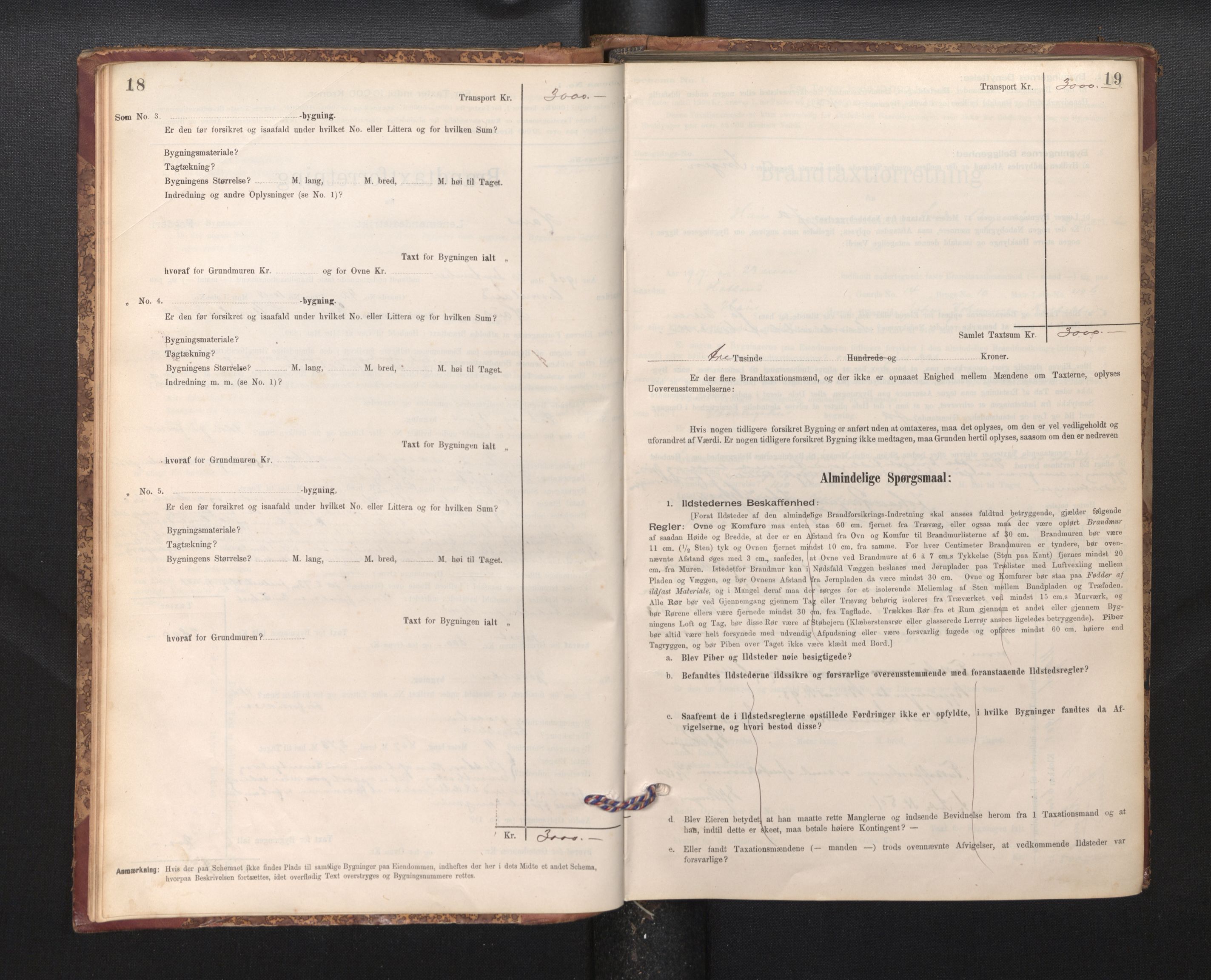 Lensmannen i Haus, SAB/A-32701/0012/L0006: Branntakstprotokoll, skjematakst, 1895-1941, s. 18-19
