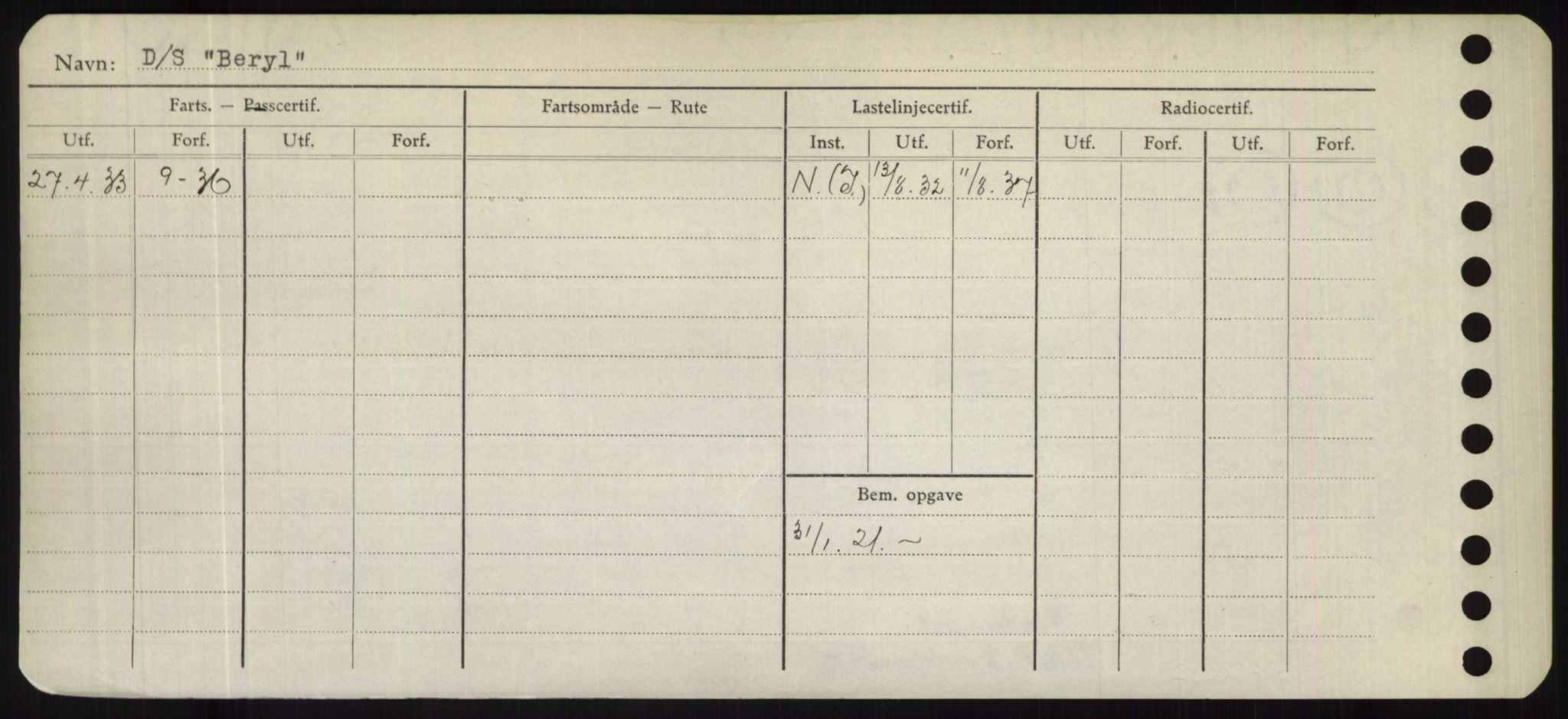 Sjøfartsdirektoratet med forløpere, Skipsmålingen, RA/S-1627/H/Hd/L0003: Fartøy, B-Bev, s. 910