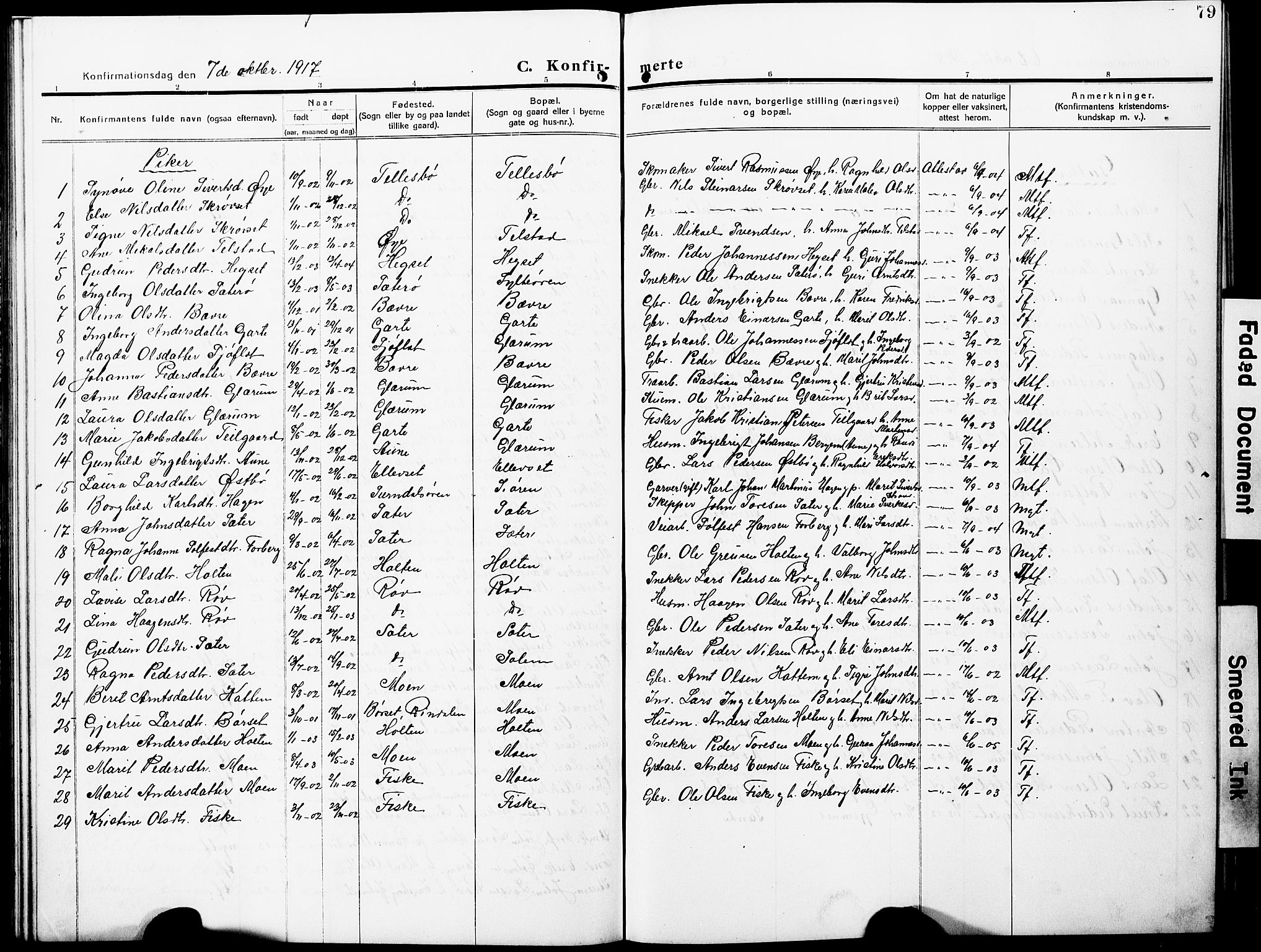 Ministerialprotokoller, klokkerbøker og fødselsregistre - Møre og Romsdal, AV/SAT-A-1454/596/L1059: Klokkerbok nr. 596C02, 1908-1922, s. 79