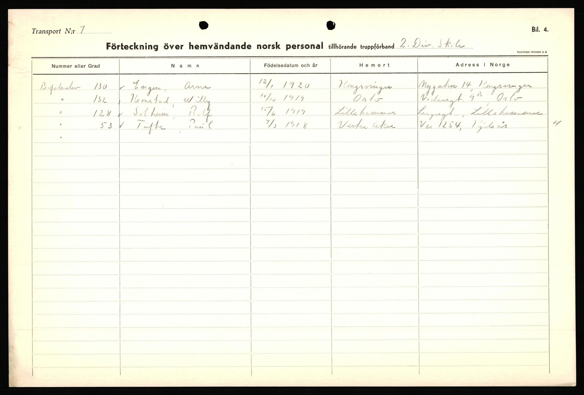 Forsvaret, Forsvarets krigshistoriske avdeling, AV/RA-RAFA-2017/Y/Yf/L0205: II-C-11-2110 - Norske internert i Sverige 1940, 1940, s. 387