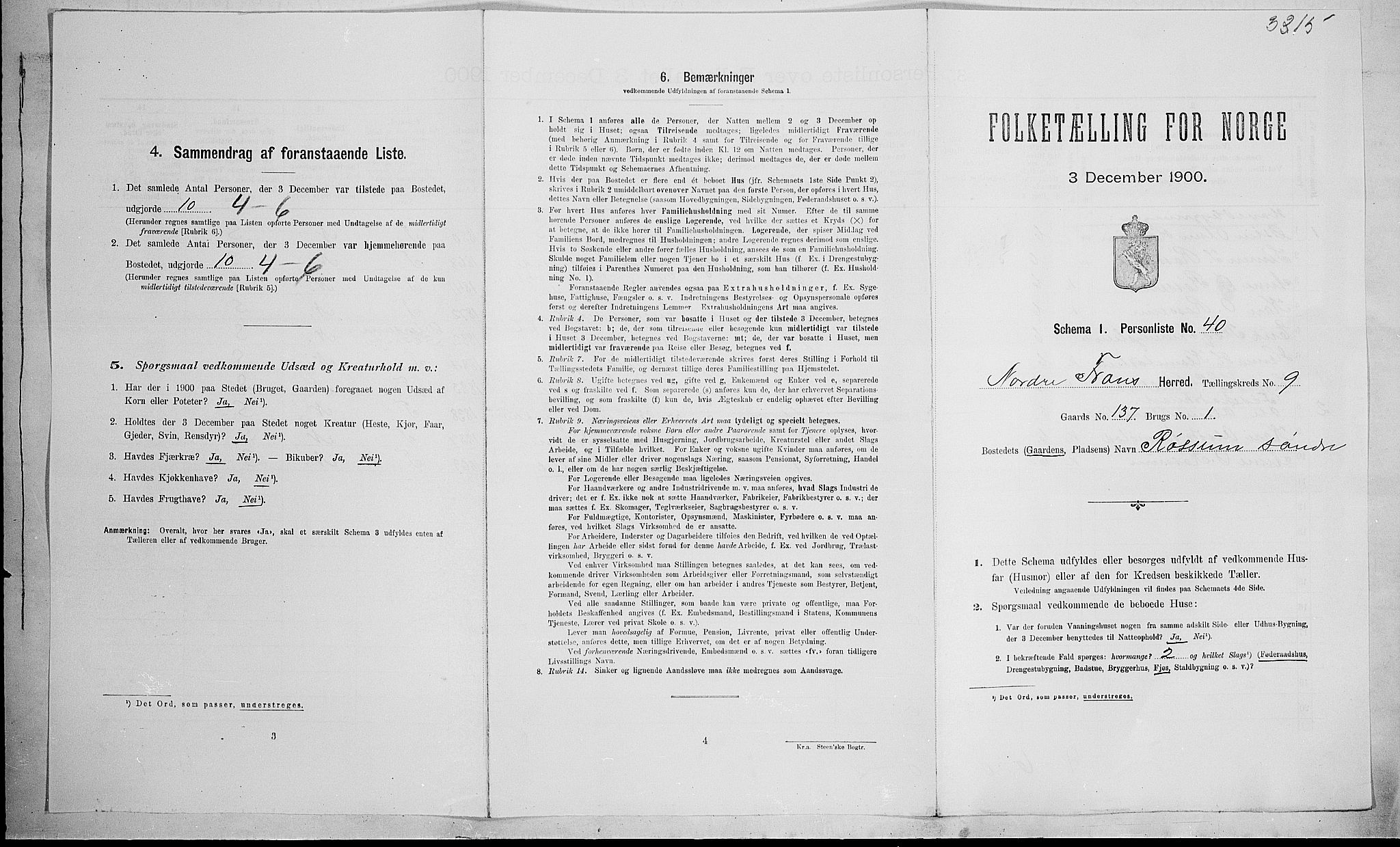 SAH, Folketelling 1900 for 0518 Nord-Fron herred, 1900, s. 1159