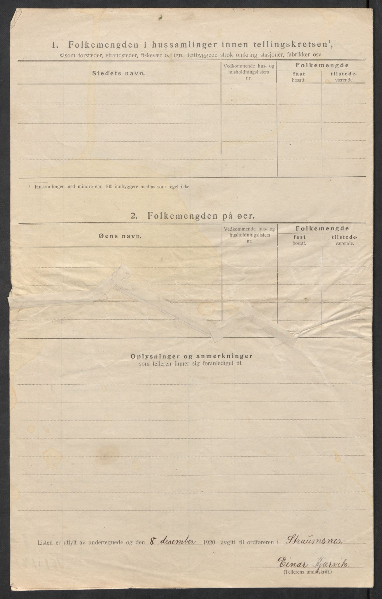 SAT, Folketelling 1920 for 1559 Straumsnes herred, 1920, s. 12