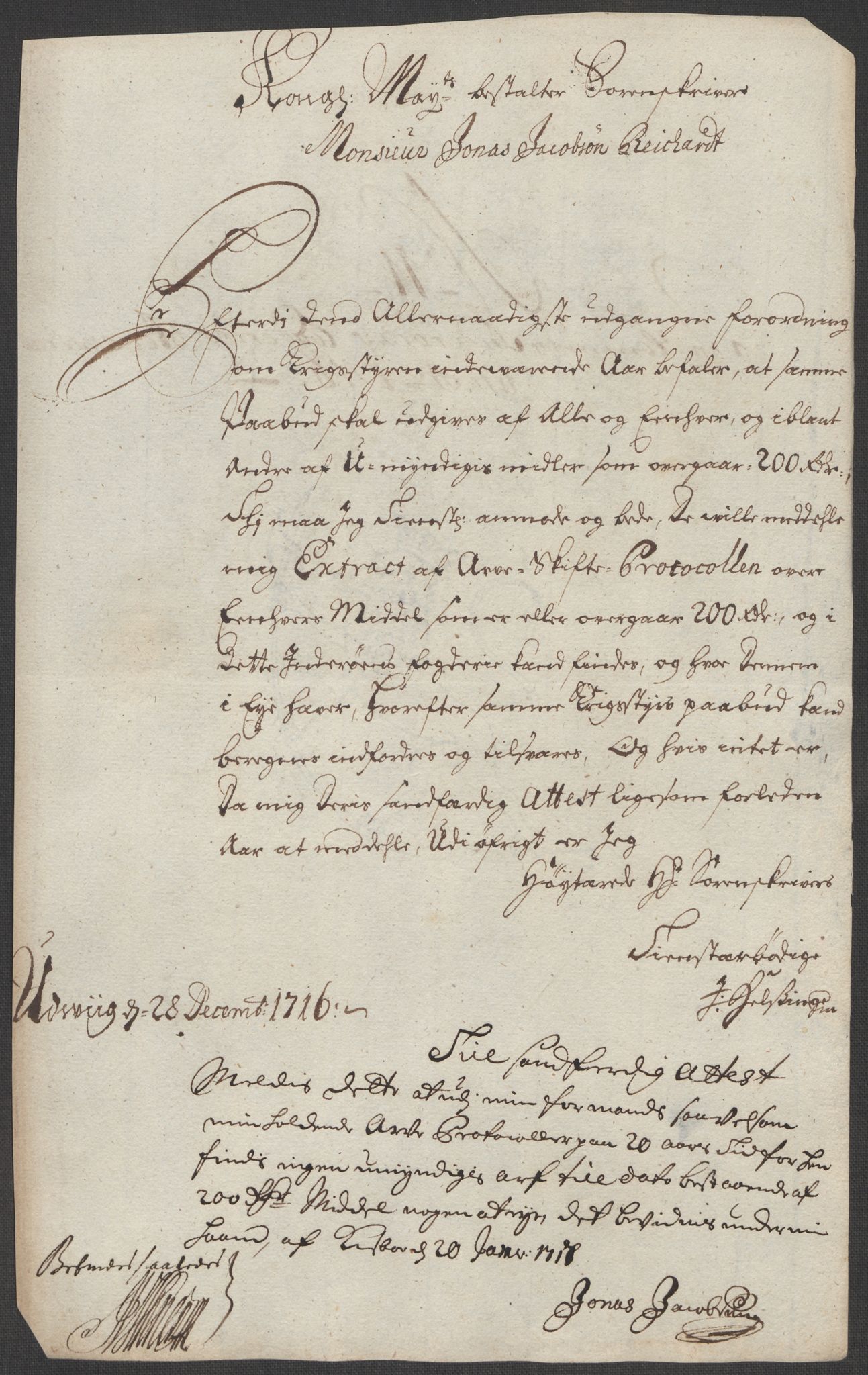 Rentekammeret inntil 1814, Reviderte regnskaper, Fogderegnskap, AV/RA-EA-4092/R63/L4324: Fogderegnskap Inderøy, 1716, s. 163