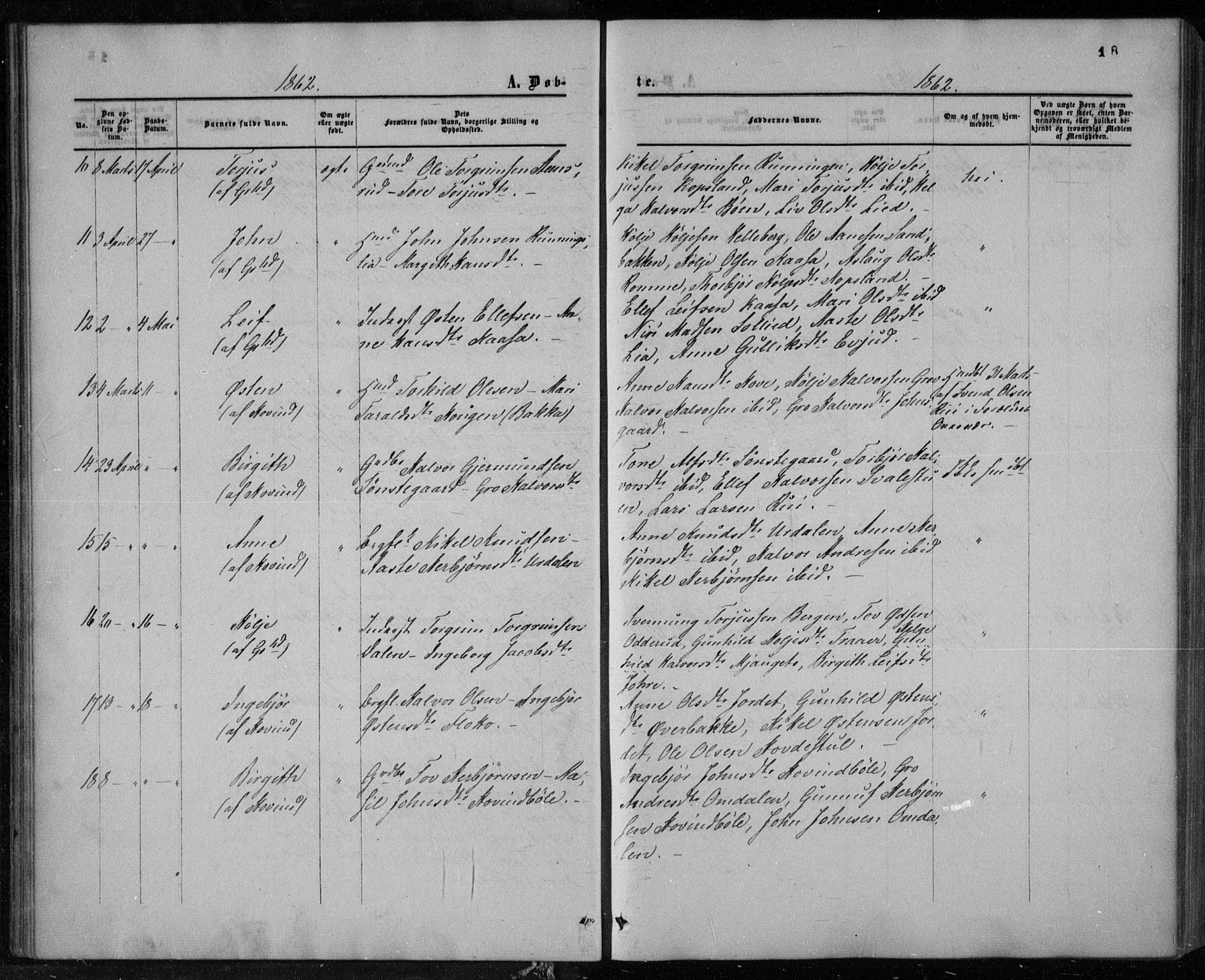 Gransherad kirkebøker, AV/SAKO-A-267/F/Fa/L0003: Ministerialbok nr. I 3, 1859-1870, s. 18