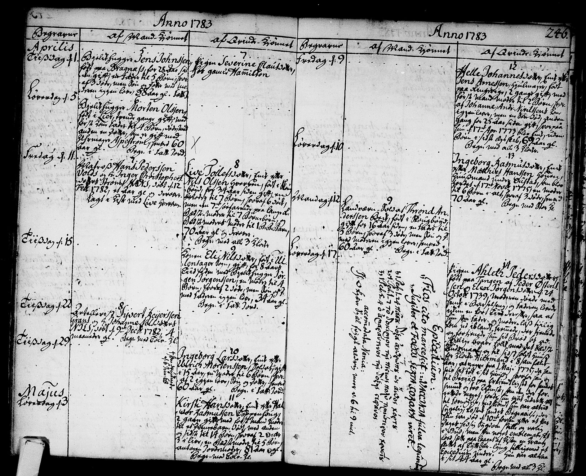 Strømsø kirkebøker, AV/SAKO-A-246/F/Fa/L0009: Ministerialbok nr. I 9, 1752-1791, s. 246