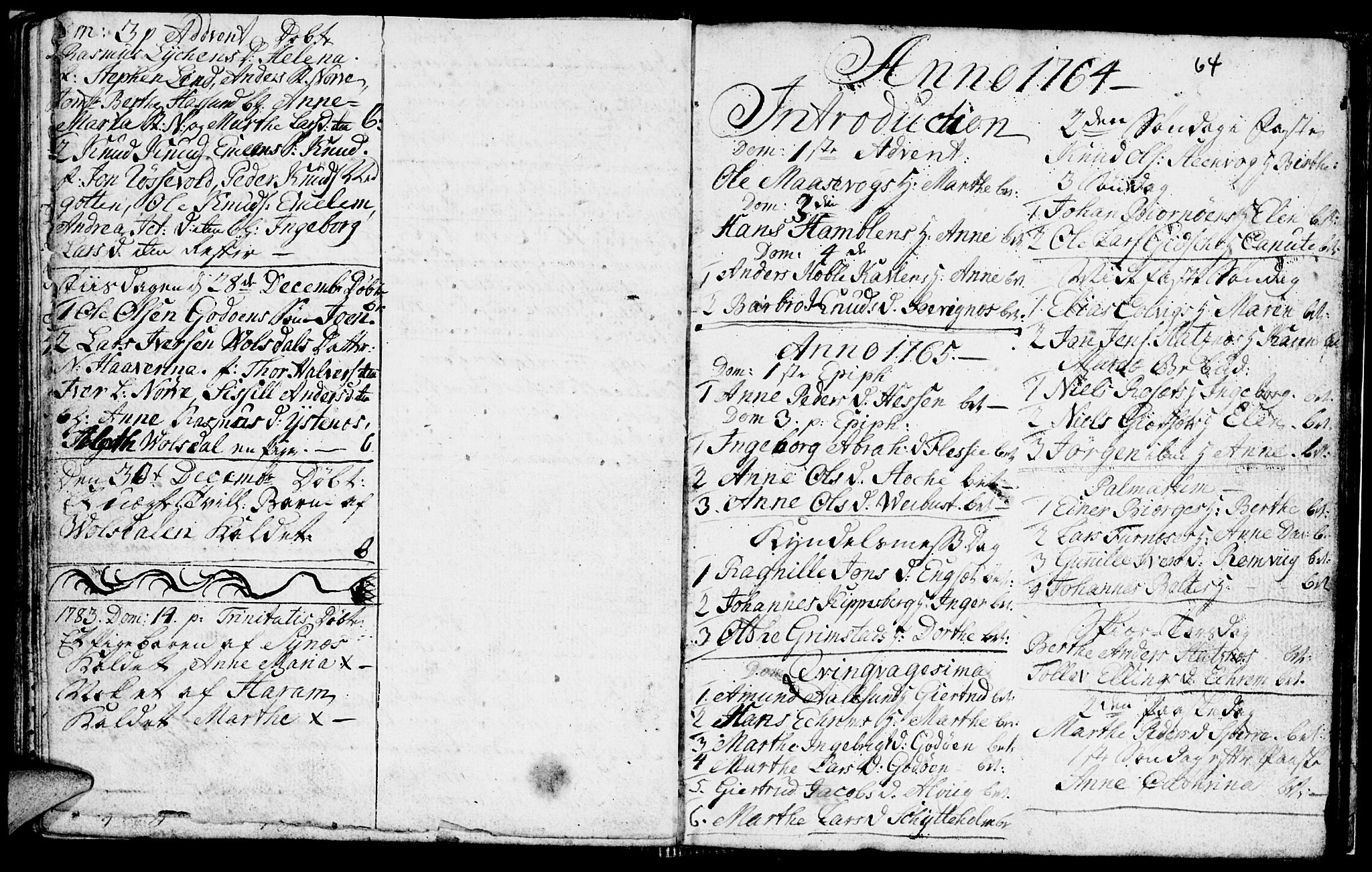 Ministerialprotokoller, klokkerbøker og fødselsregistre - Møre og Romsdal, AV/SAT-A-1454/528/L0420: Klokkerbok nr. 528C01, 1764-1784, s. 64