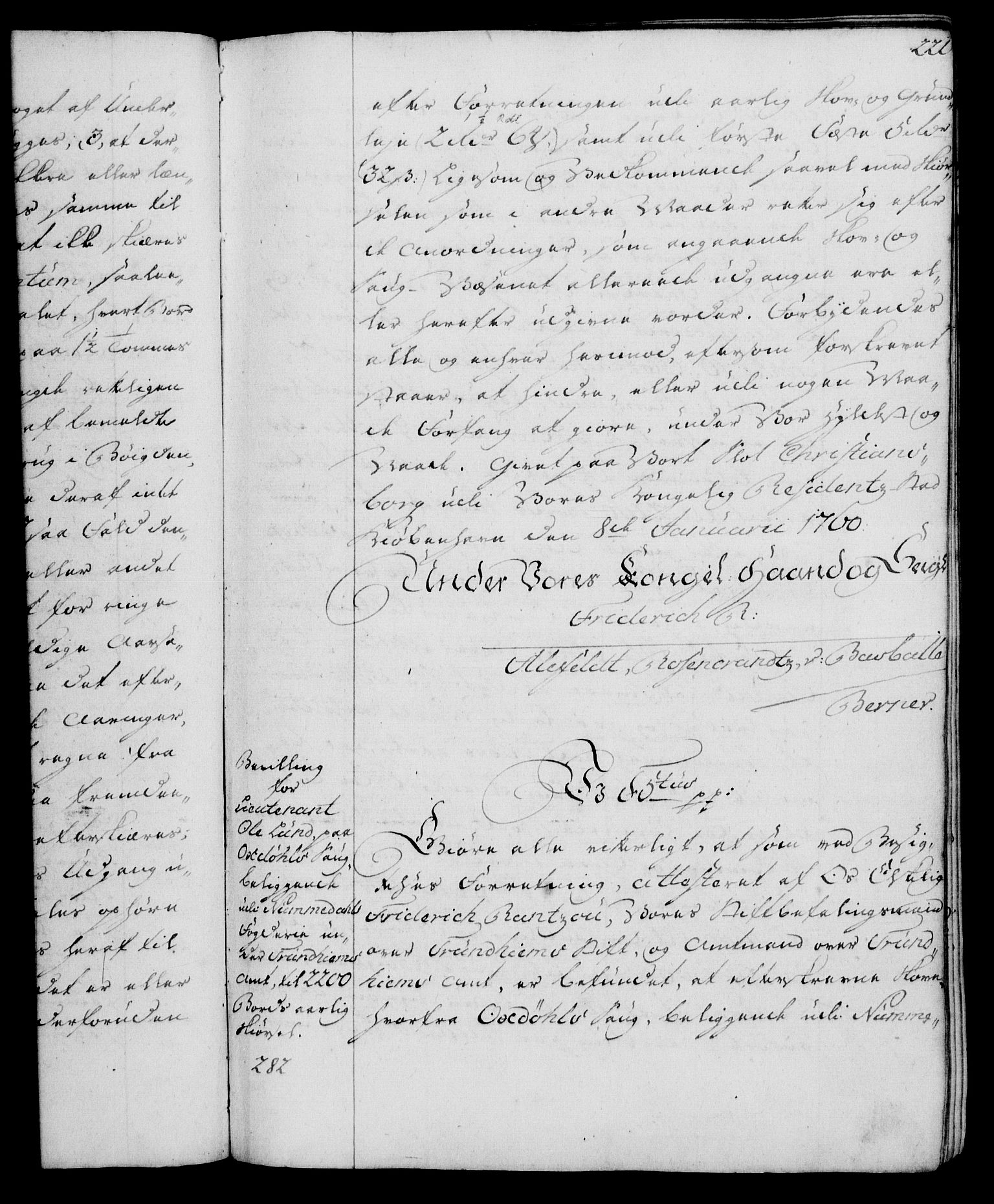 Rentekammeret, Kammerkanselliet, RA/EA-3111/G/Gg/Gga/L0007: Norsk ekspedisjonsprotokoll med register (merket RK 53.7), 1759-1768, s. 221