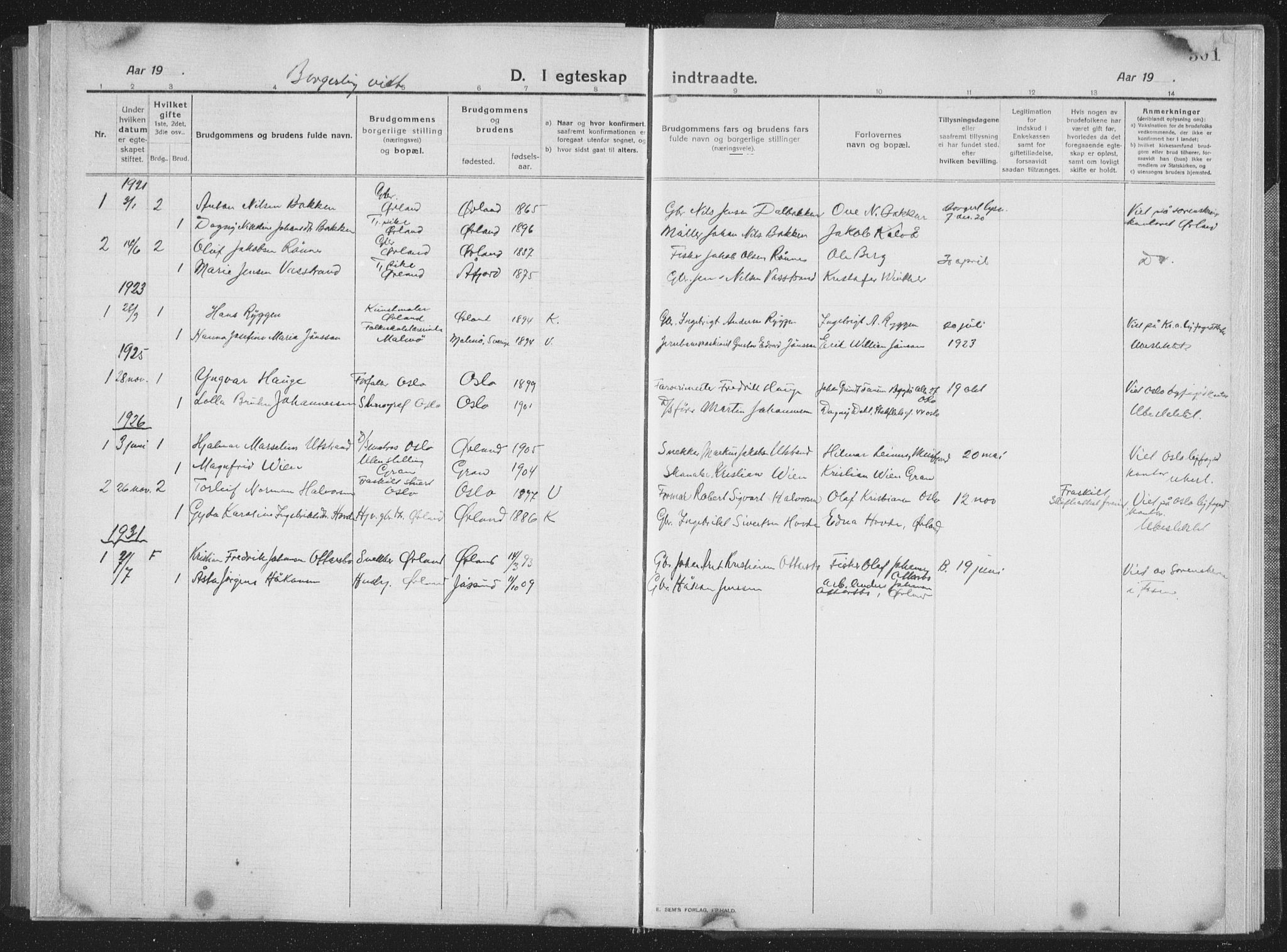 Ministerialprotokoller, klokkerbøker og fødselsregistre - Sør-Trøndelag, AV/SAT-A-1456/659/L0747: Klokkerbok nr. 659C04, 1913-1938, s. 301