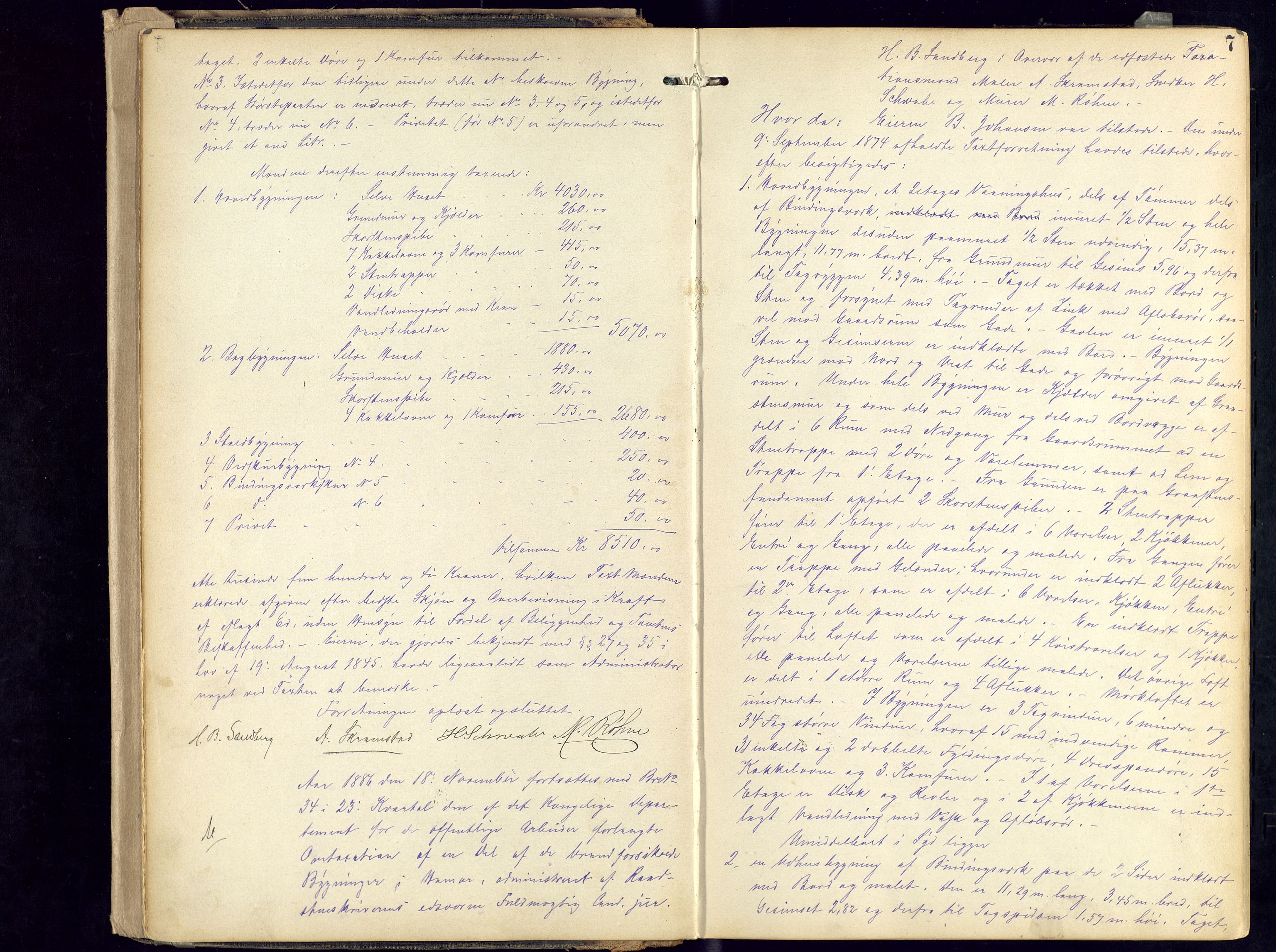Norges Brannkasse, Hamar, AV/SAH-NBRANH-006/F/Fa/L0003: Branntakstprotokoll, 1886-1897, s. 6b-7a