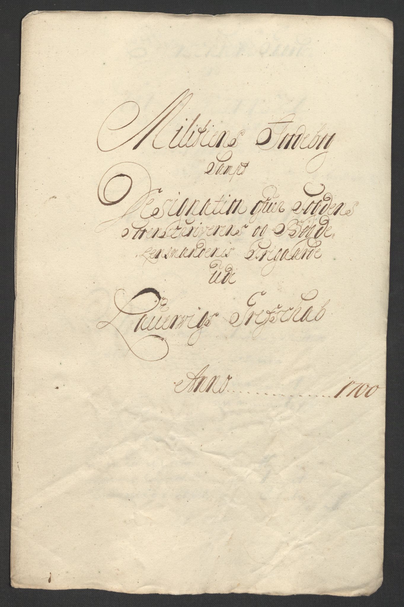 Rentekammeret inntil 1814, Reviderte regnskaper, Fogderegnskap, RA/EA-4092/R33/L1976: Fogderegnskap Larvik grevskap, 1698-1701, s. 275