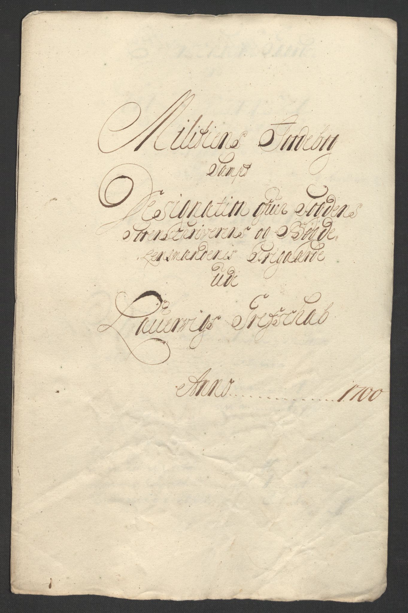 Rentekammeret inntil 1814, Reviderte regnskaper, Fogderegnskap, AV/RA-EA-4092/R33/L1976: Fogderegnskap Larvik grevskap, 1698-1701, s. 275
