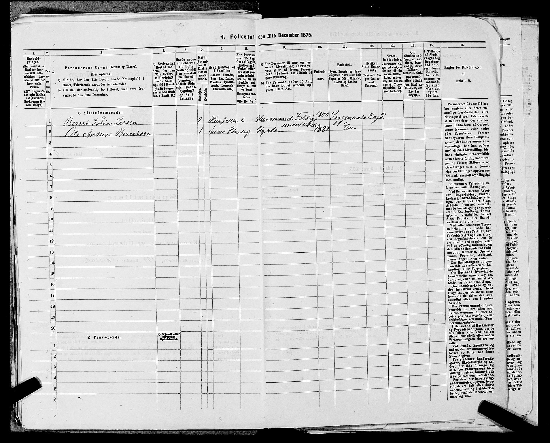 SAST, Folketelling 1875 for 1111L Sokndal prestegjeld, Sokndal landsokn, 1875, s. 561