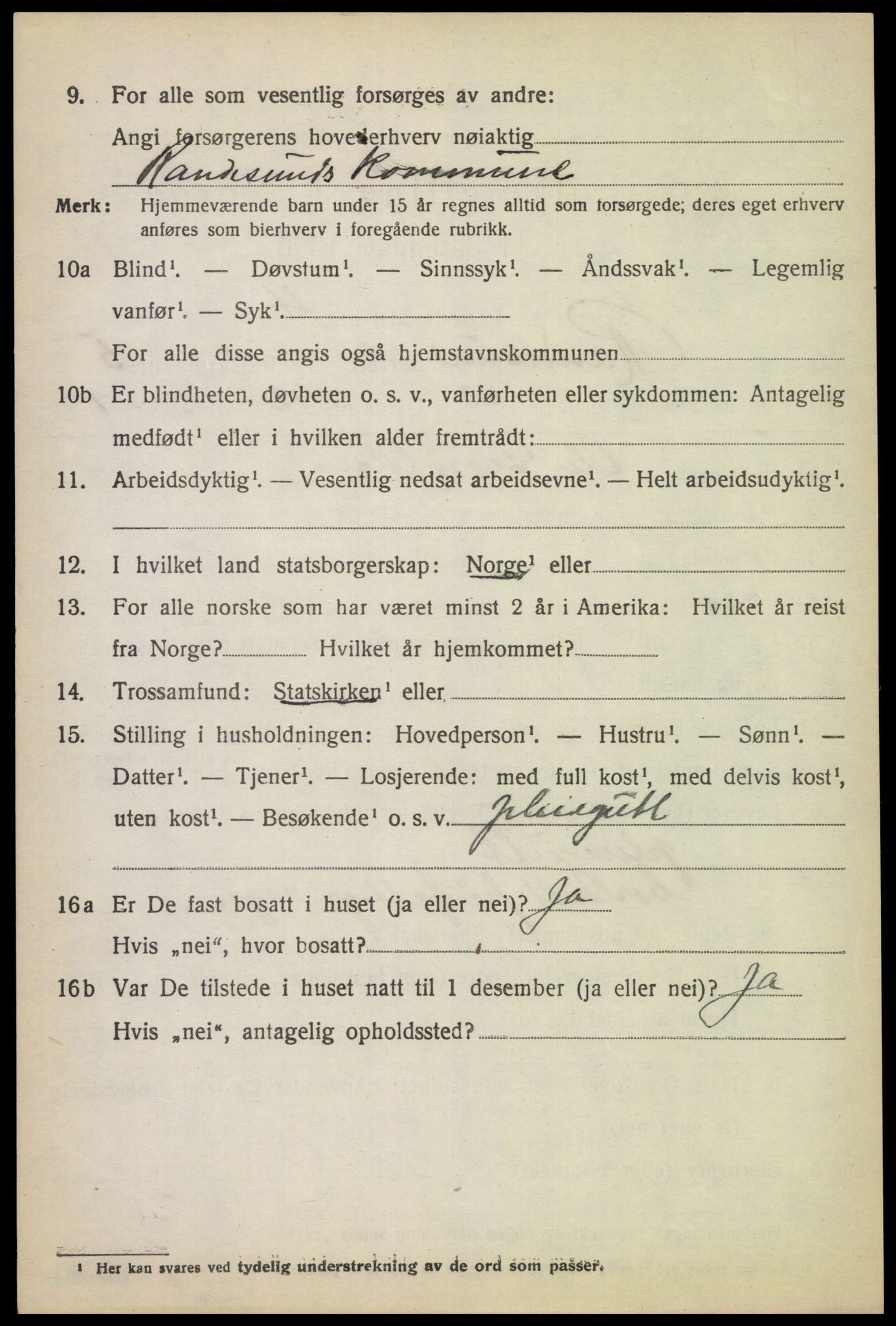 SAK, Folketelling 1920 for 1011 Randesund herred, 1920, s. 2719
