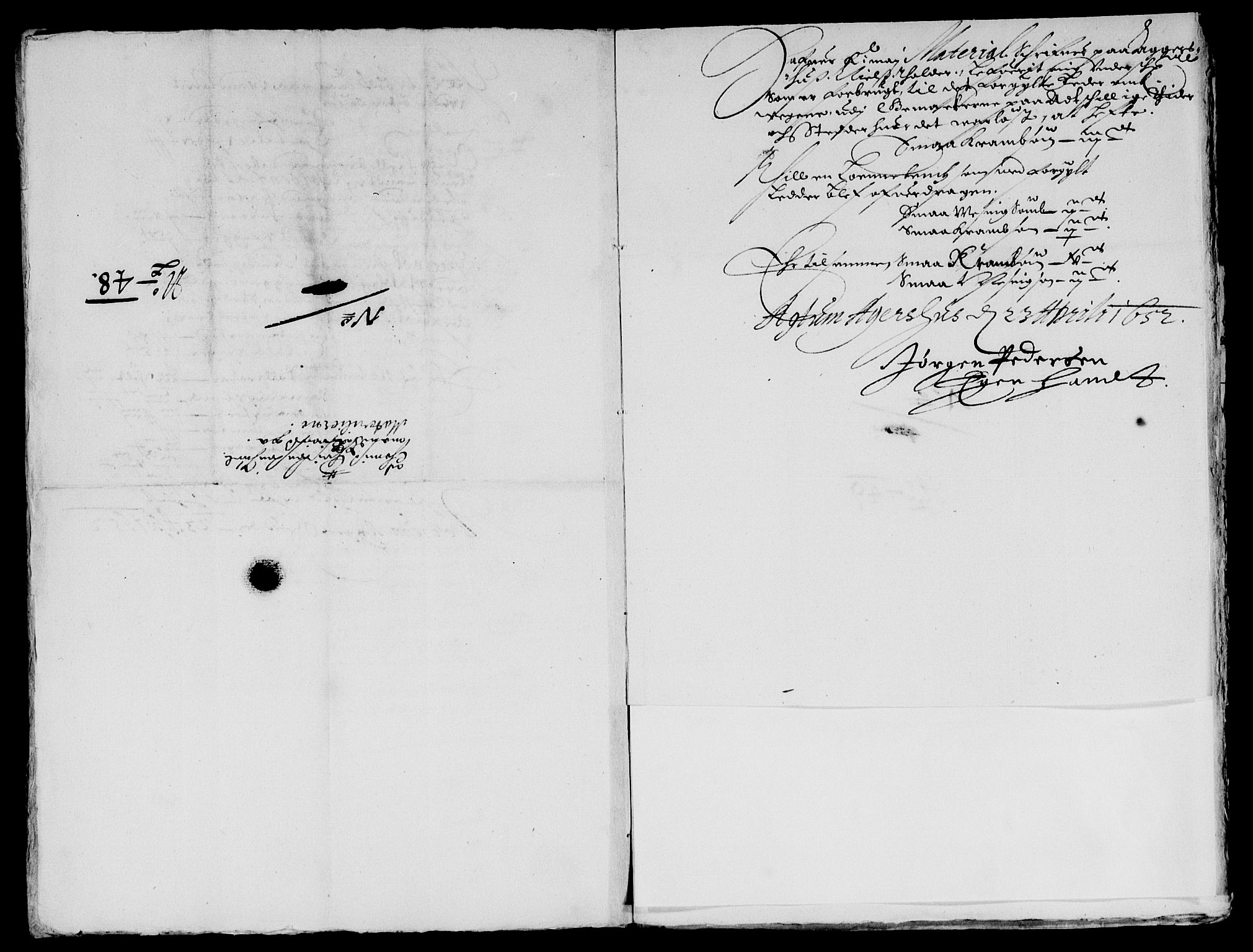 Rentekammeret inntil 1814, Reviderte regnskaper, Lensregnskaper, AV/RA-EA-5023/R/Rb/Rba/L0206: Akershus len, 1651-1652