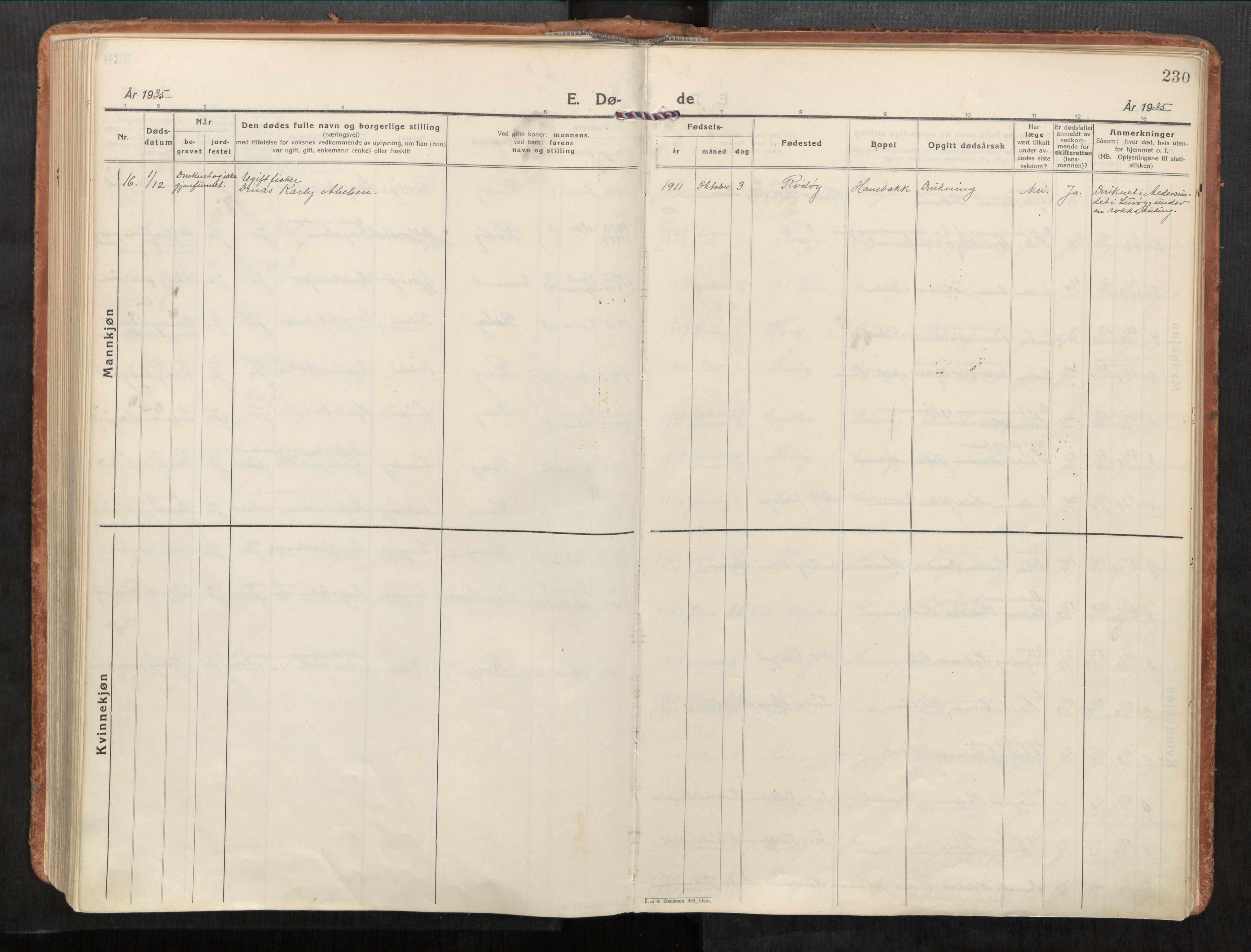Rødøy sokneprestkontor, AV/SAT-A-4397/2/H/Ha/Haa/L0001: Ministerialbok nr. 1, 1926-1941, s. 230