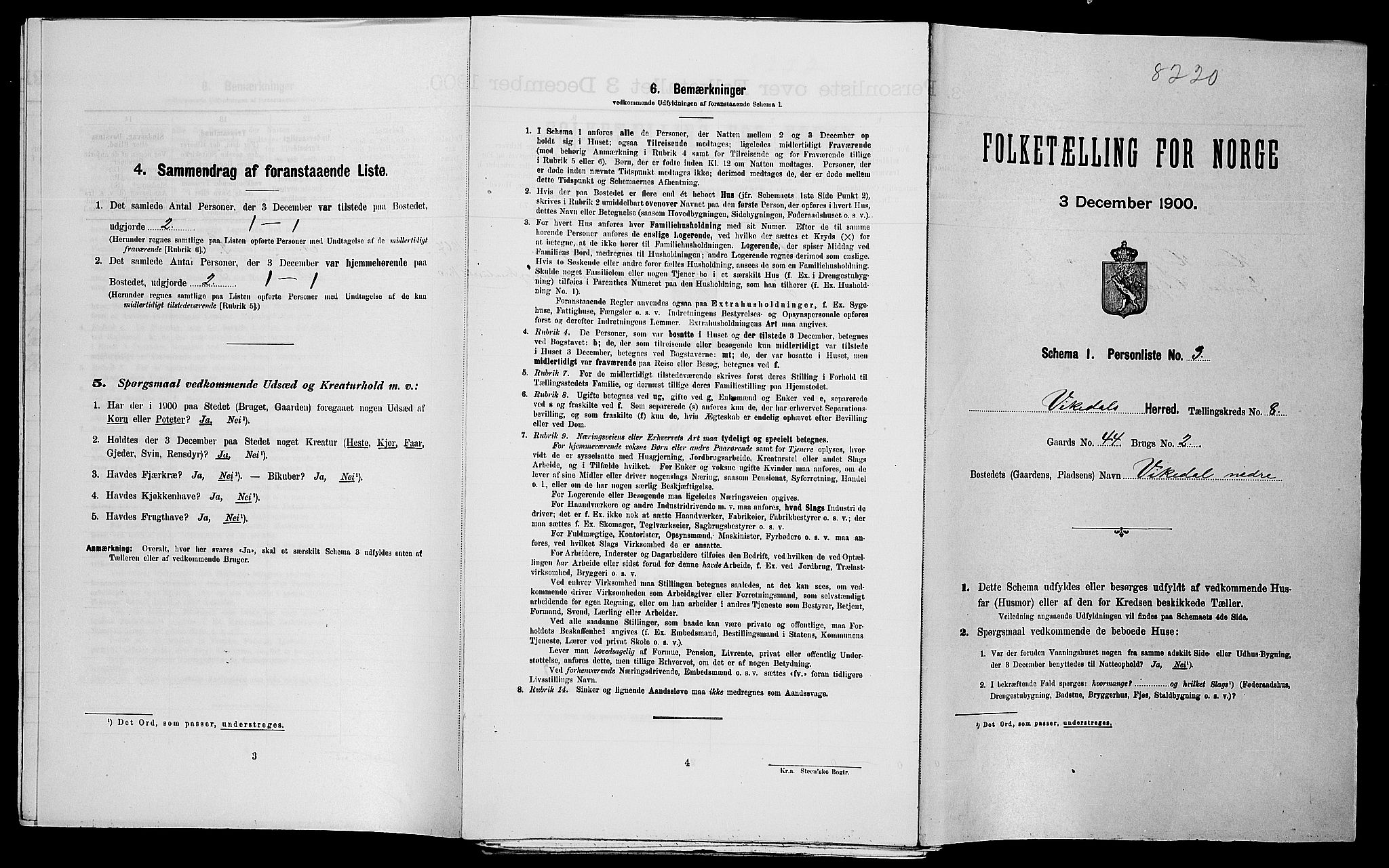 SAST, Folketelling 1900 for 1157 Vikedal herred, 1900, s. 655