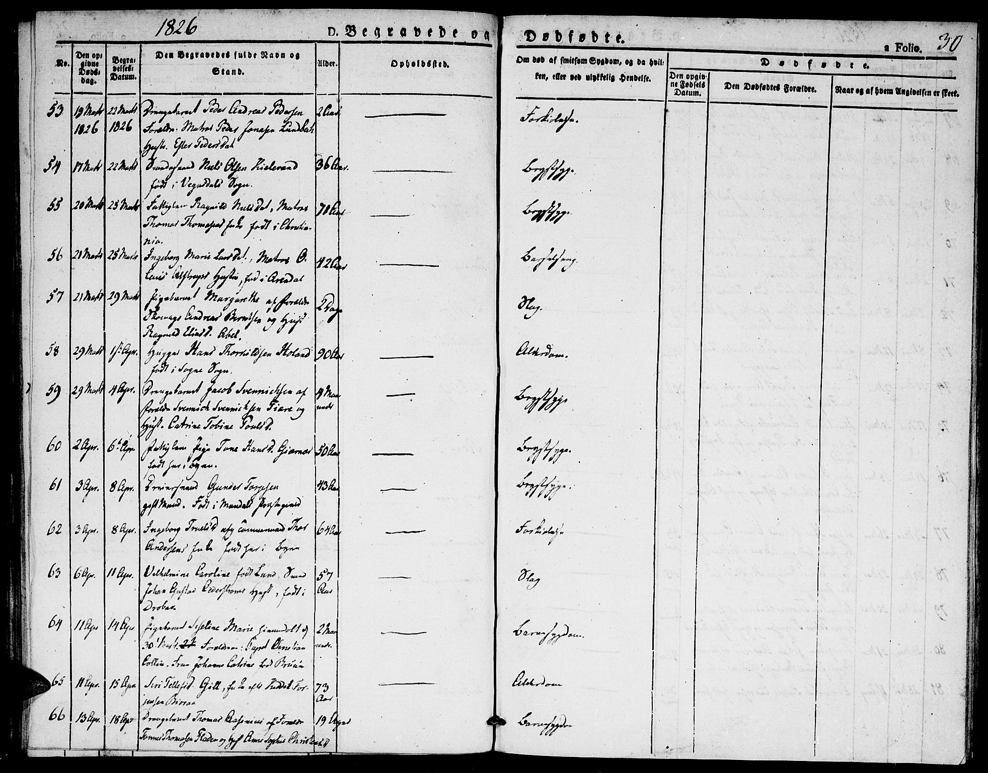 Kristiansand domprosti, AV/SAK-1112-0006/F/Fa/L0010: Ministerialbok nr. A 10, 1824-1827, s. 30