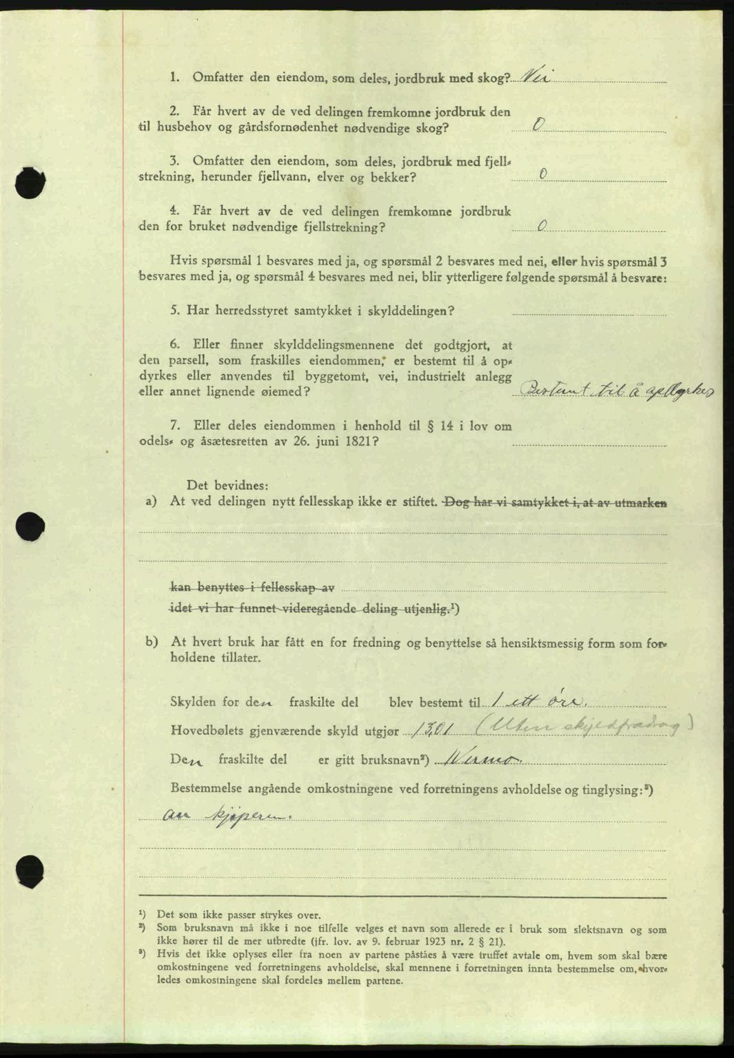 Nordmøre sorenskriveri, AV/SAT-A-4132/1/2/2Ca: Pantebok nr. A95, 1943-1943, Dagboknr: 1255/1943