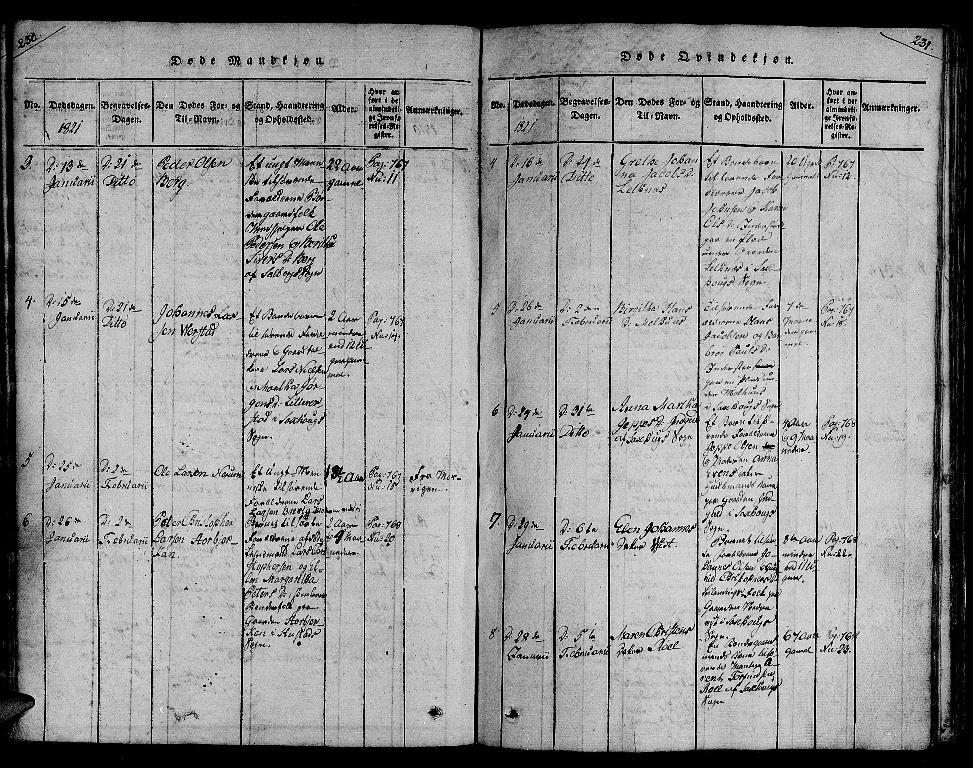 Ministerialprotokoller, klokkerbøker og fødselsregistre - Nord-Trøndelag, SAT/A-1458/730/L0275: Ministerialbok nr. 730A04, 1816-1822, s. 230-231