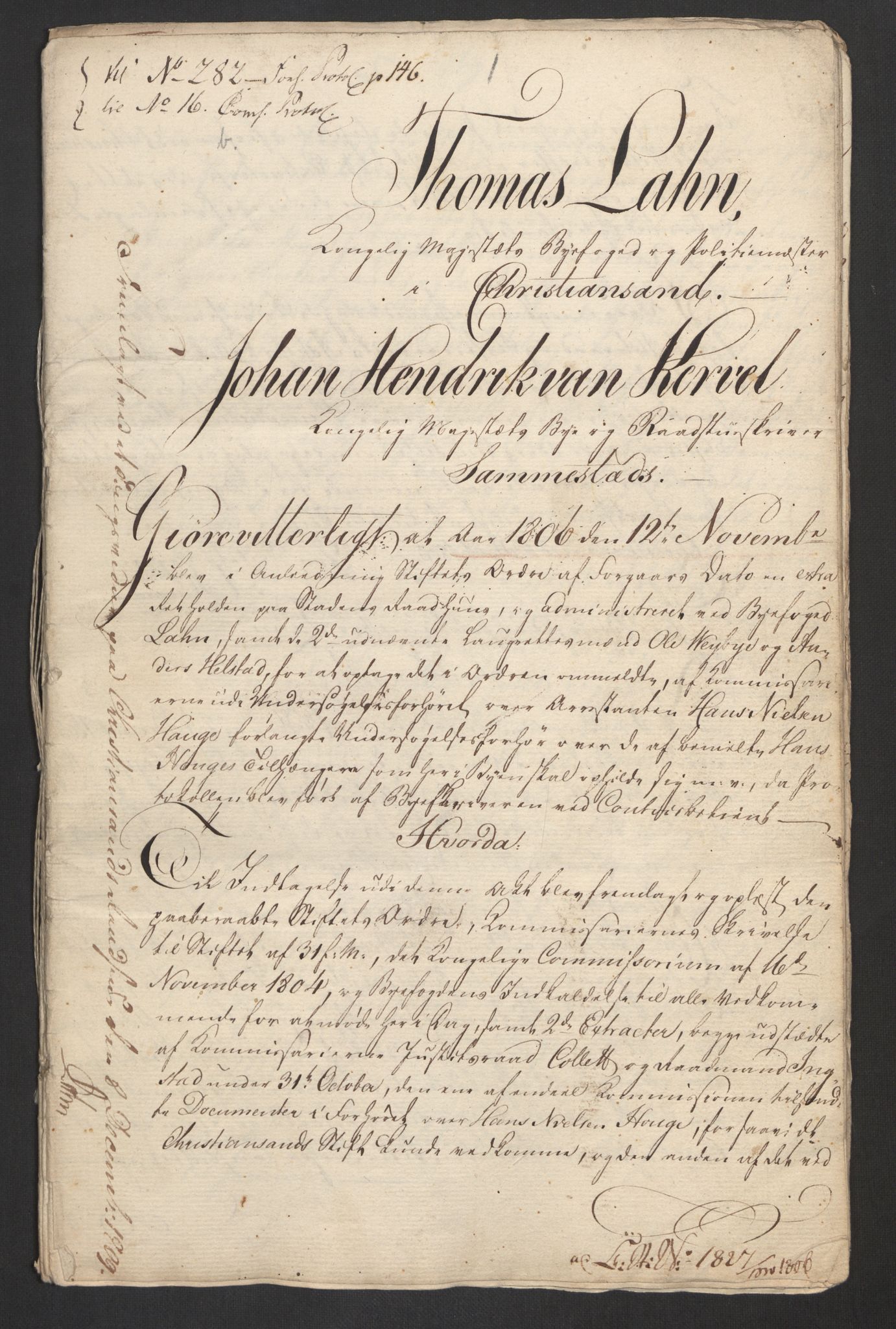 Justisdepartementet, Kommisjon i saken mot Hans Nielsen Hauge 1804, AV/RA-S-1151/D/L0003: Hans Nielsen Hauges sak, 1813, s. 608