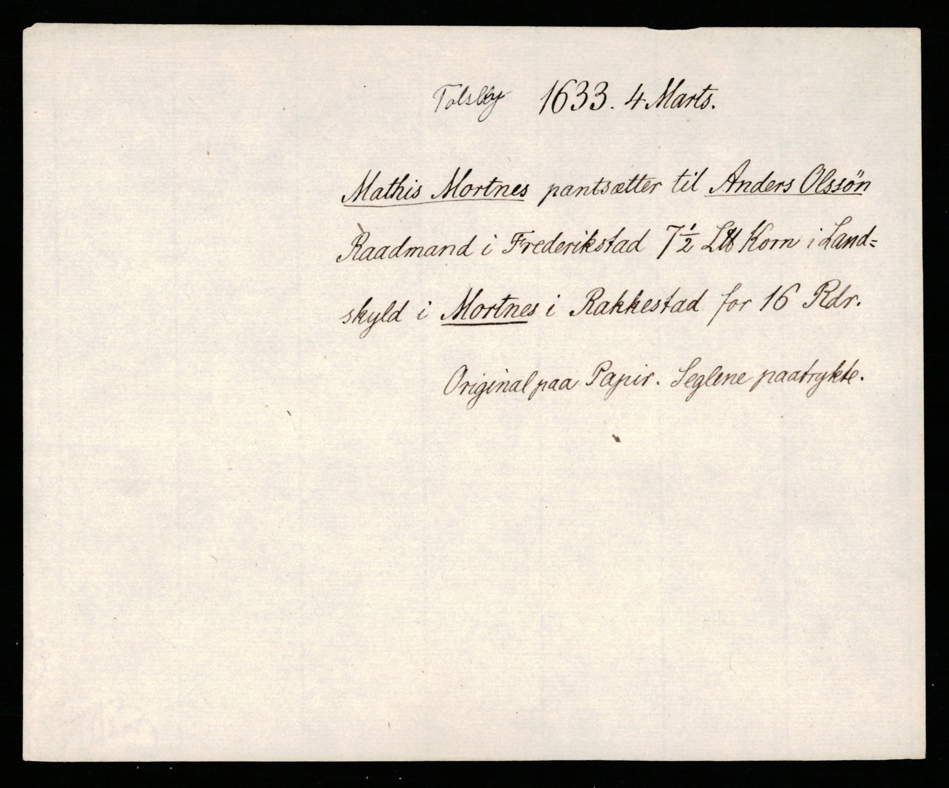 Riksarkivets diplomsamling, AV/RA-EA-5965/F35/F35b/L0007: Riksarkivets diplomer, seddelregister, 1625-1634, s. 567