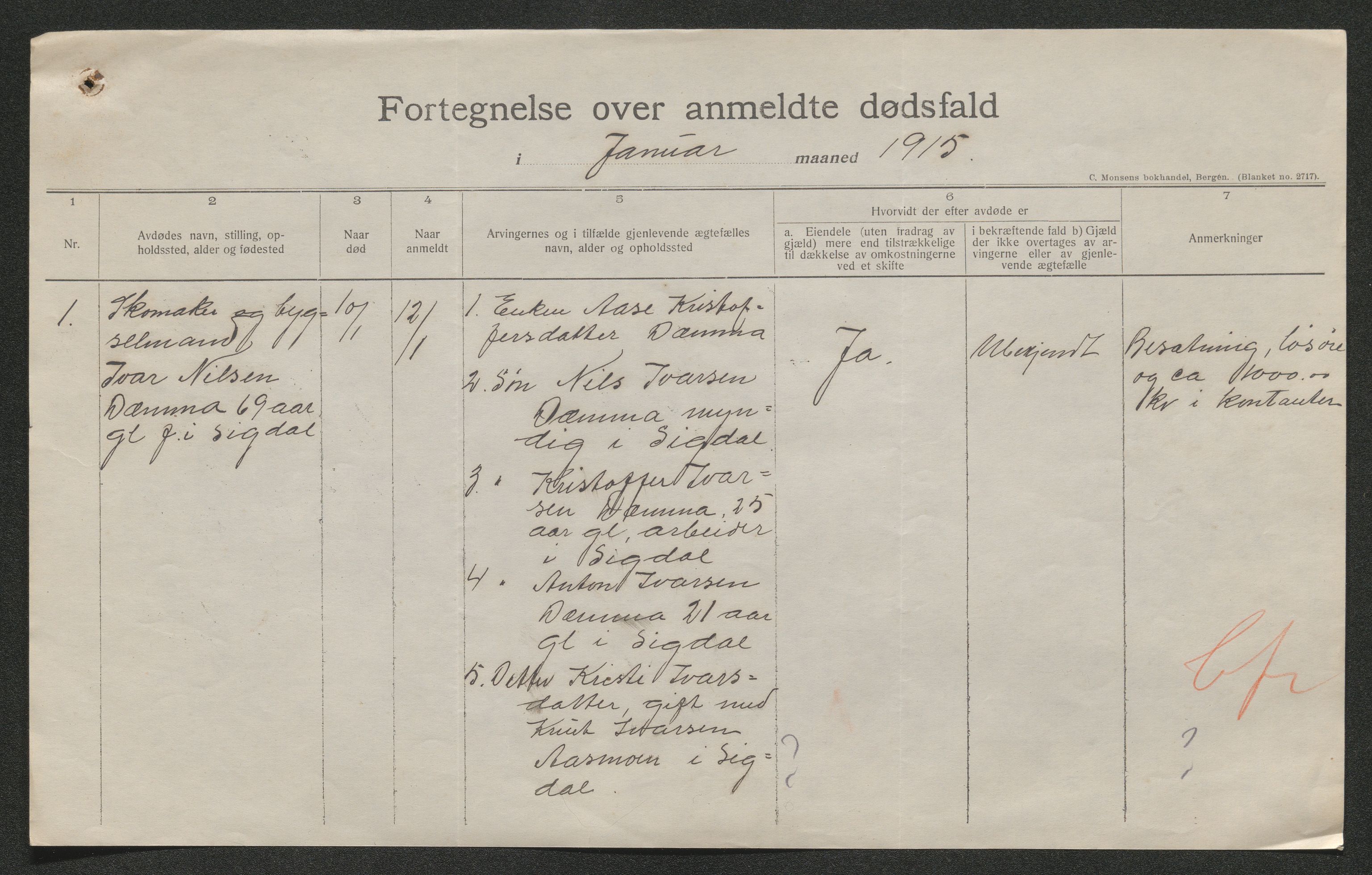 Eiker, Modum og Sigdal sorenskriveri, AV/SAKO-A-123/H/Ha/Hab/L0037: Dødsfallsmeldinger, 1914-1915, s. 717