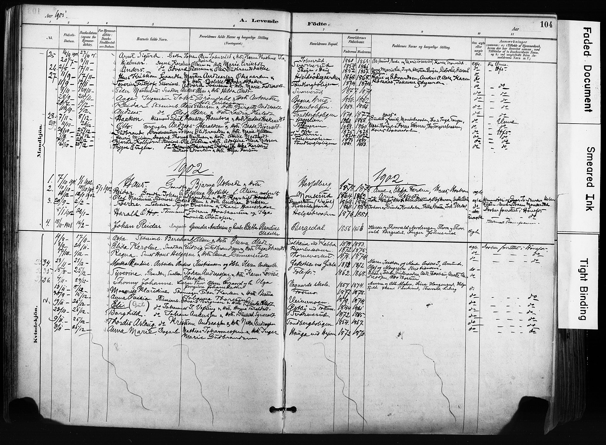 Norderhov kirkebøker, AV/SAKO-A-237/F/Fa/L0016: Ministerialbok nr. 16, 1885-1902, s. 104