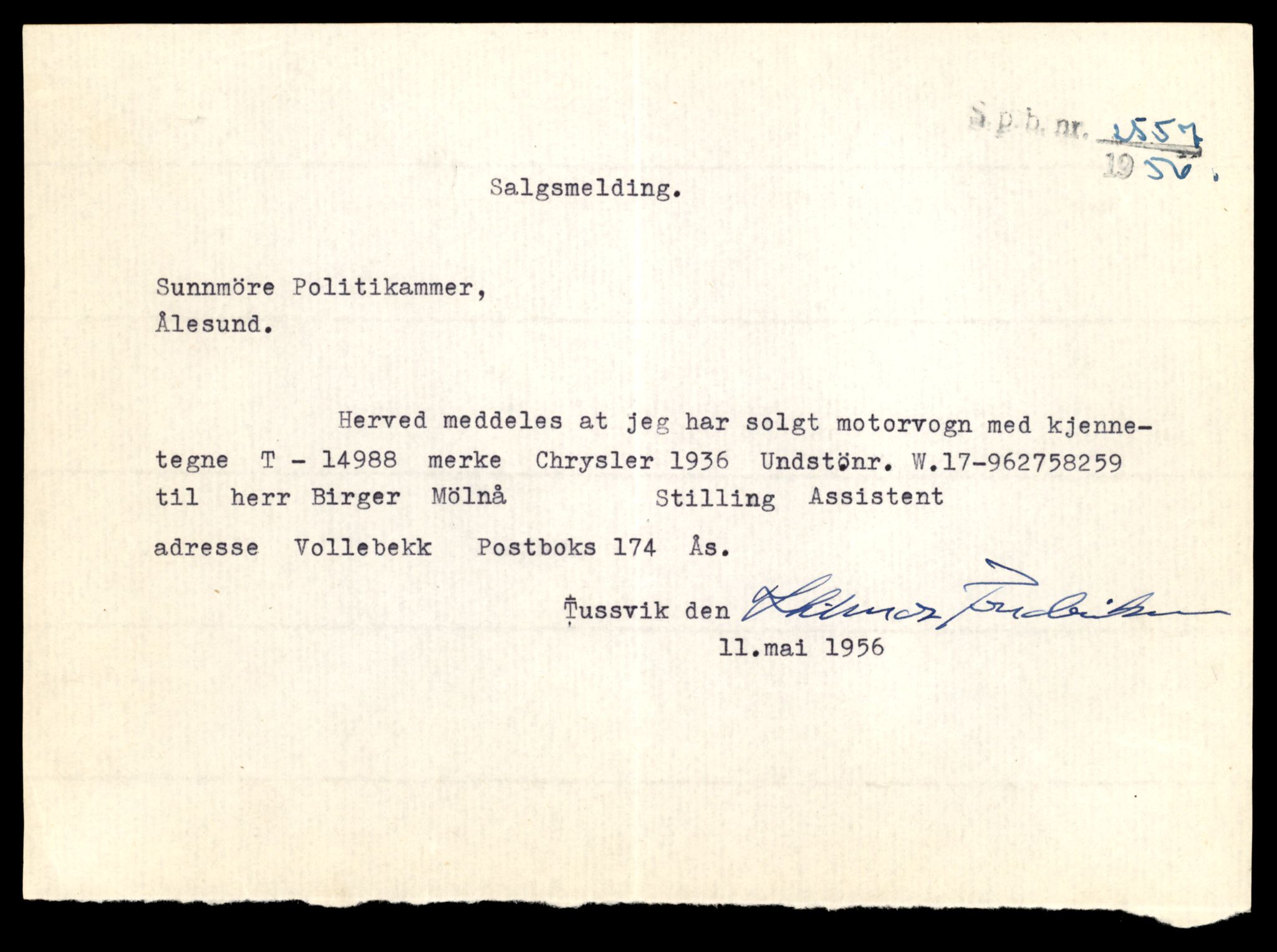 Møre og Romsdal vegkontor - Ålesund trafikkstasjon, AV/SAT-A-4099/F/Fe/L0049: Registreringskort for kjøretøy T 14864 - T 18613, 1927-1998, s. 2947