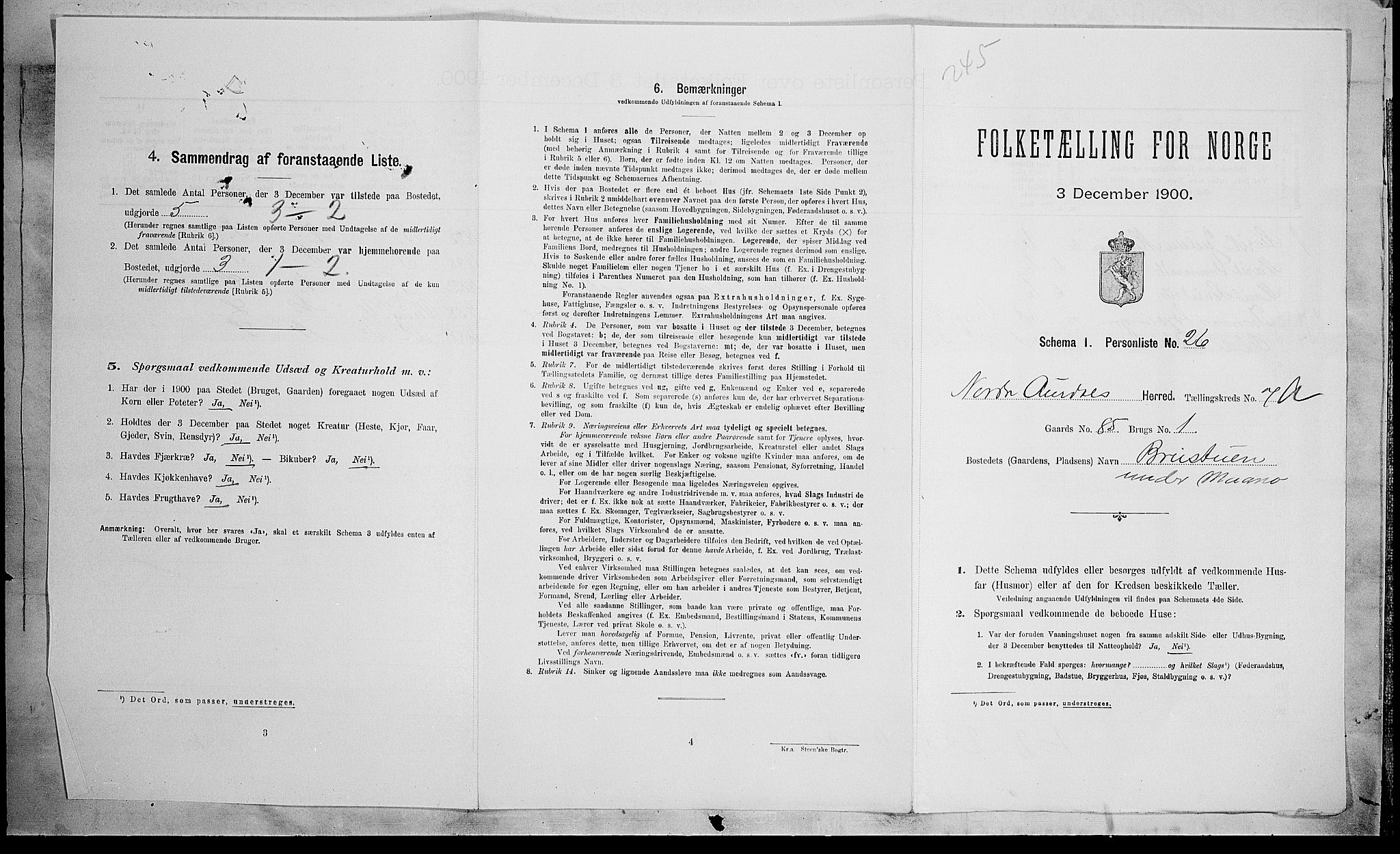 SAH, Folketelling 1900 for 0542 Nord-Aurdal herred, 1900, s. 755
