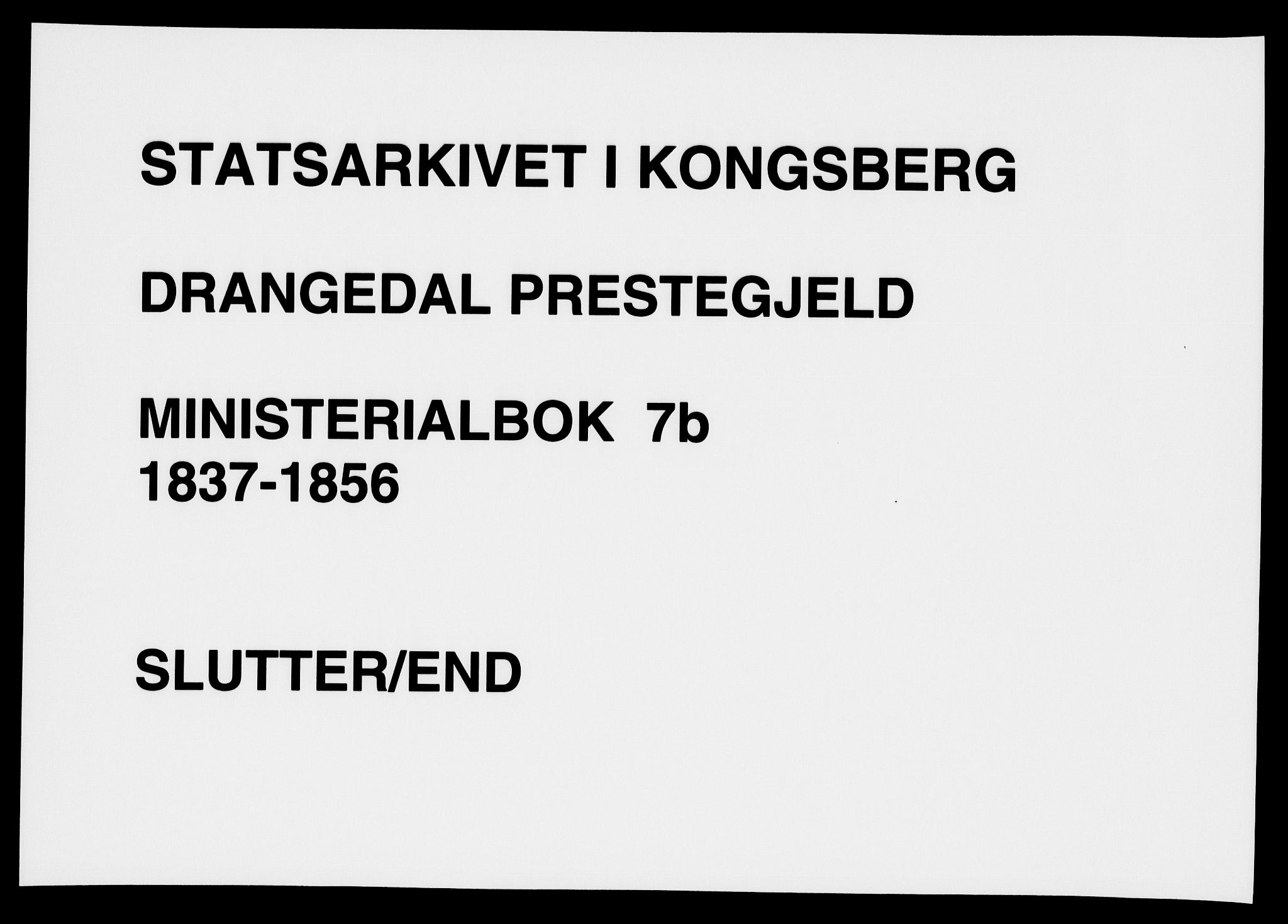 Drangedal kirkebøker, SAKO/A-258/F/Fa/L0007b: Ministerialbok nr. 7b, 1837-1856