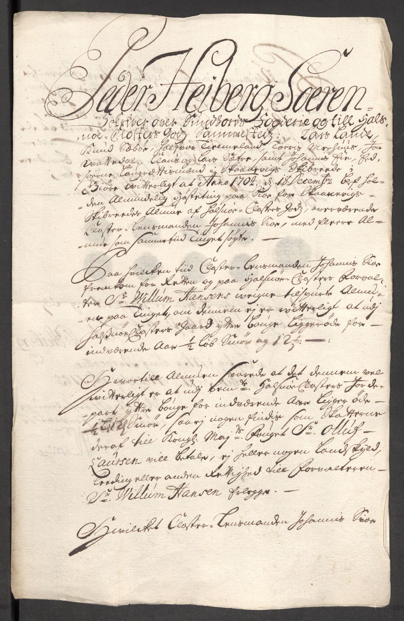 Rentekammeret inntil 1814, Reviderte regnskaper, Fogderegnskap, AV/RA-EA-4092/R48/L2982: Fogderegnskap Sunnhordland og Hardanger, 1704, s. 224