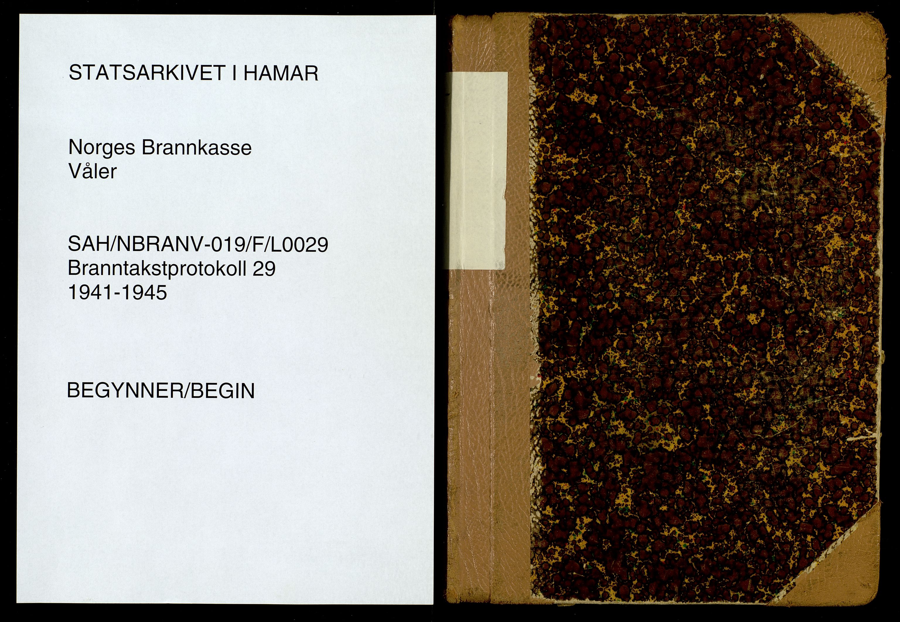 Norges Brannkasse, Våler, Hedmark, AV/SAH-NBRANV-019/F/L0029: Branntakstprotokoll, 1941-1945