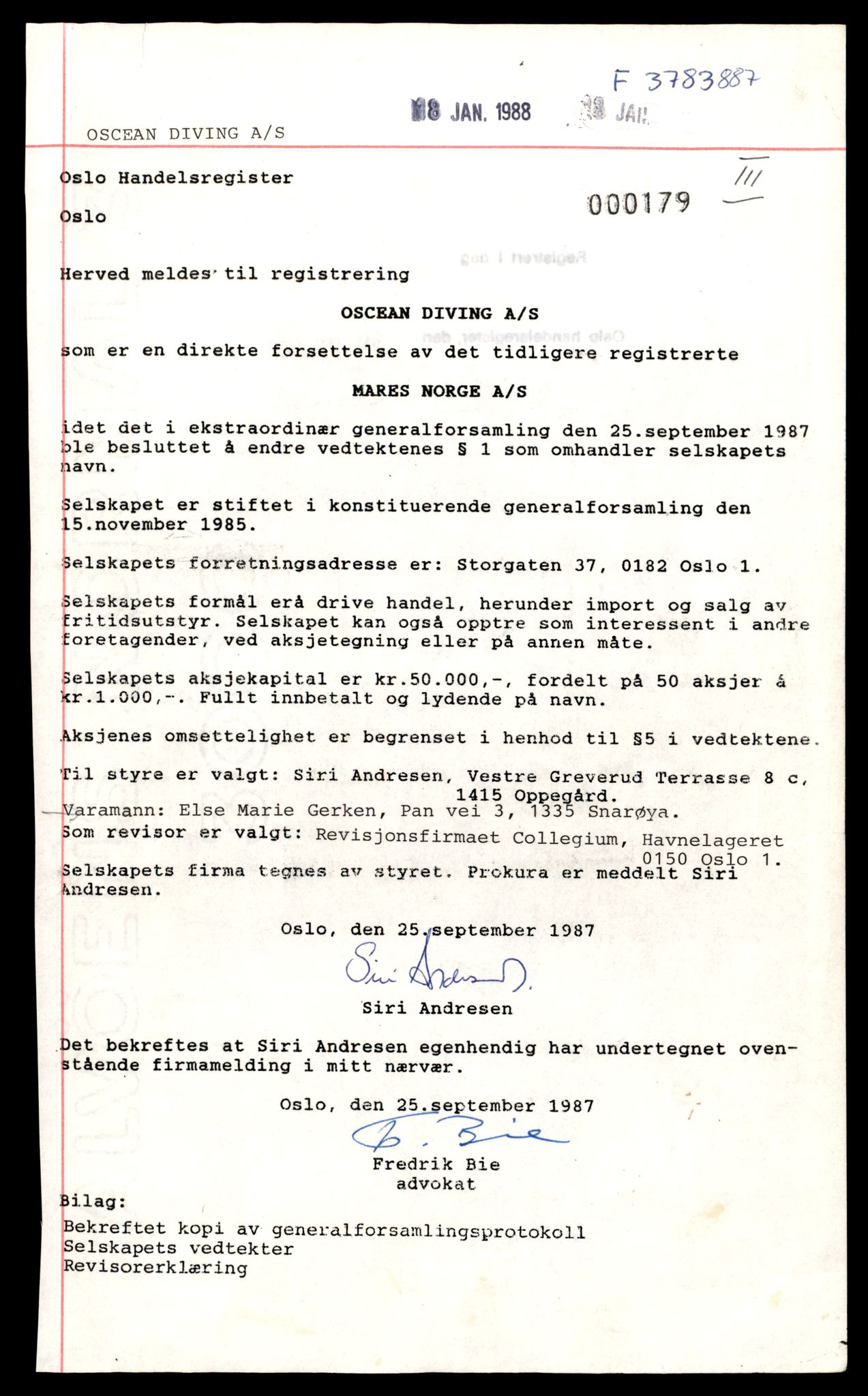 Oslo byfogd, Handelsregisteret, SAT/A-10867/G/Gb/Gba/L0151: Aksjeselskap, Osc-Oø, 1944-1990