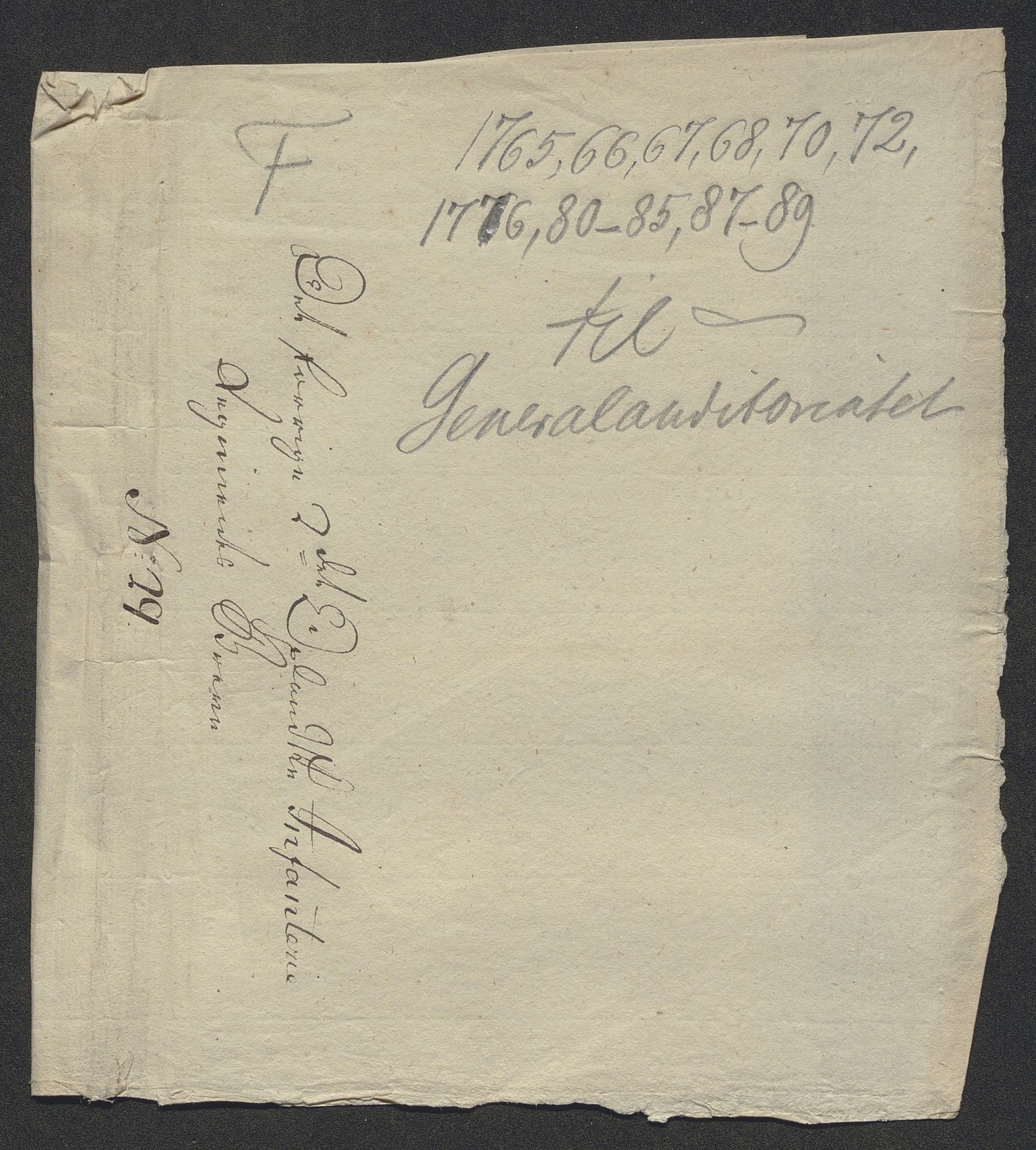 Forsvaret, Generalauditøren, AV/RA-RAFA-1772/F/Fd/L0004d: Breve fra regimenterne 1765 - 1795., 1765-1795, s. 634